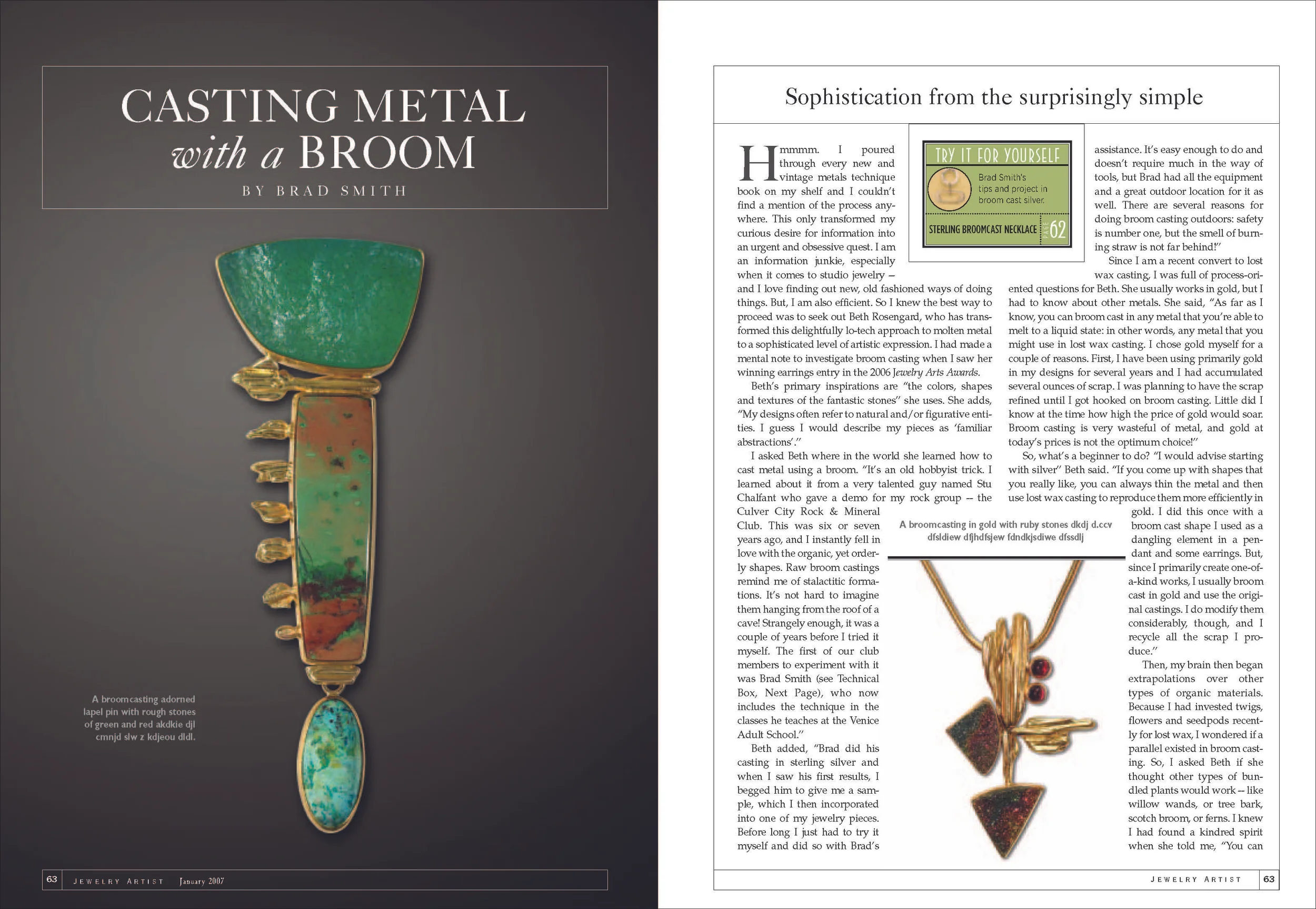 Jewelry Artist Spread