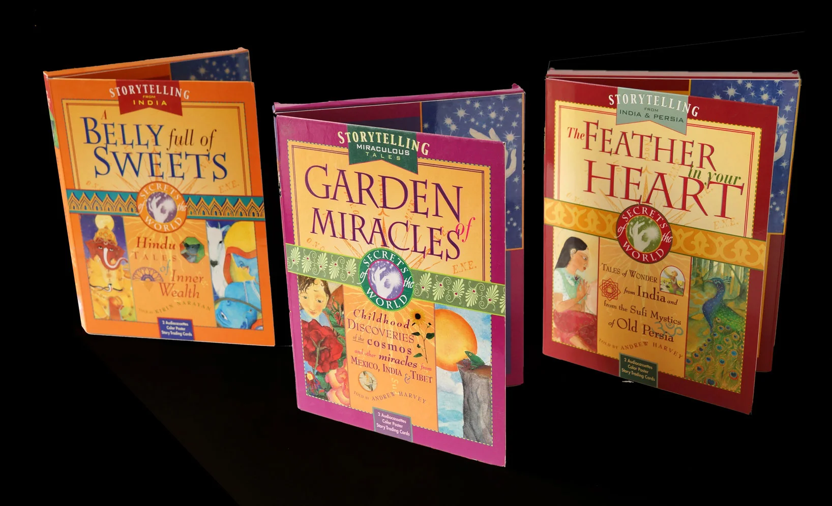 Complex package design for a audio series of storytelling from all over the world. 