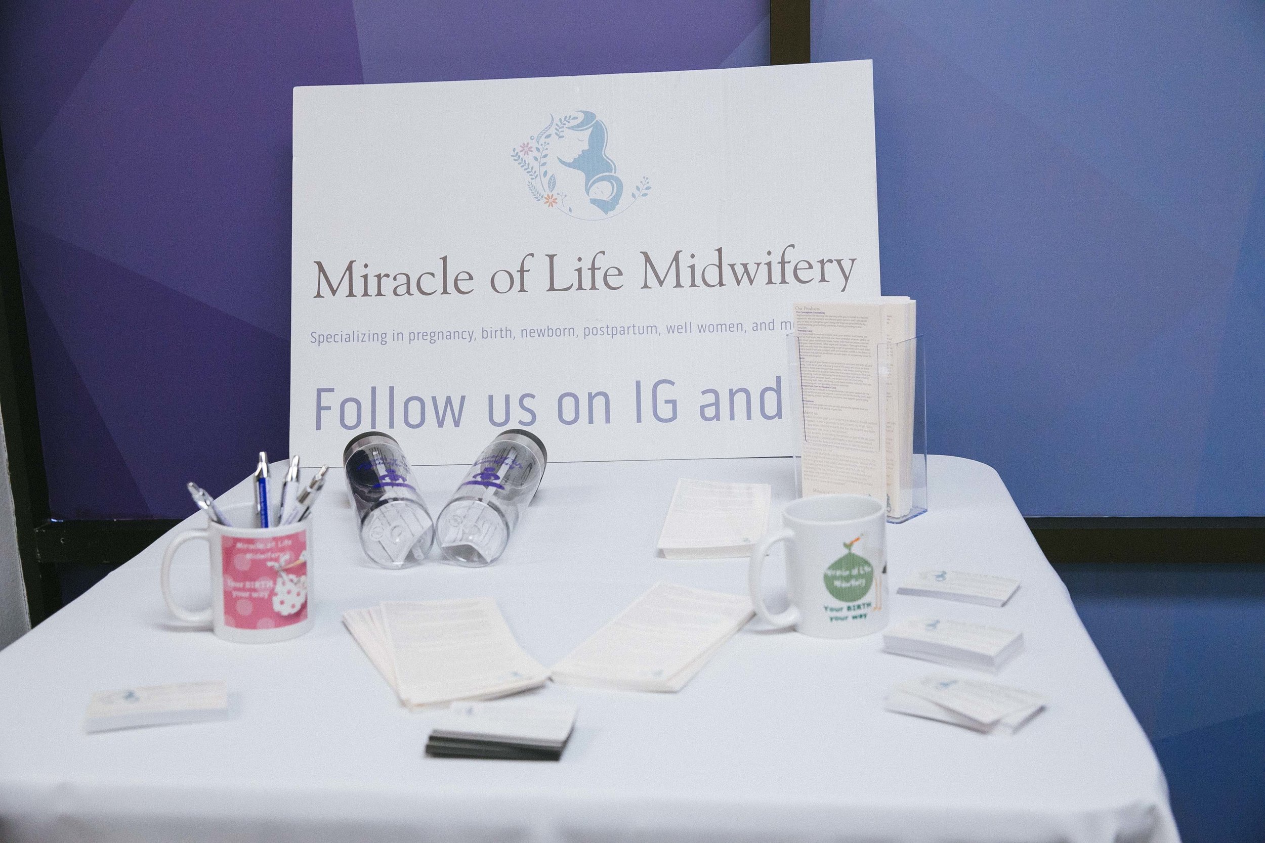 Thanks to Jessica at Miracle of Life Midwifery for sponsoring our event!