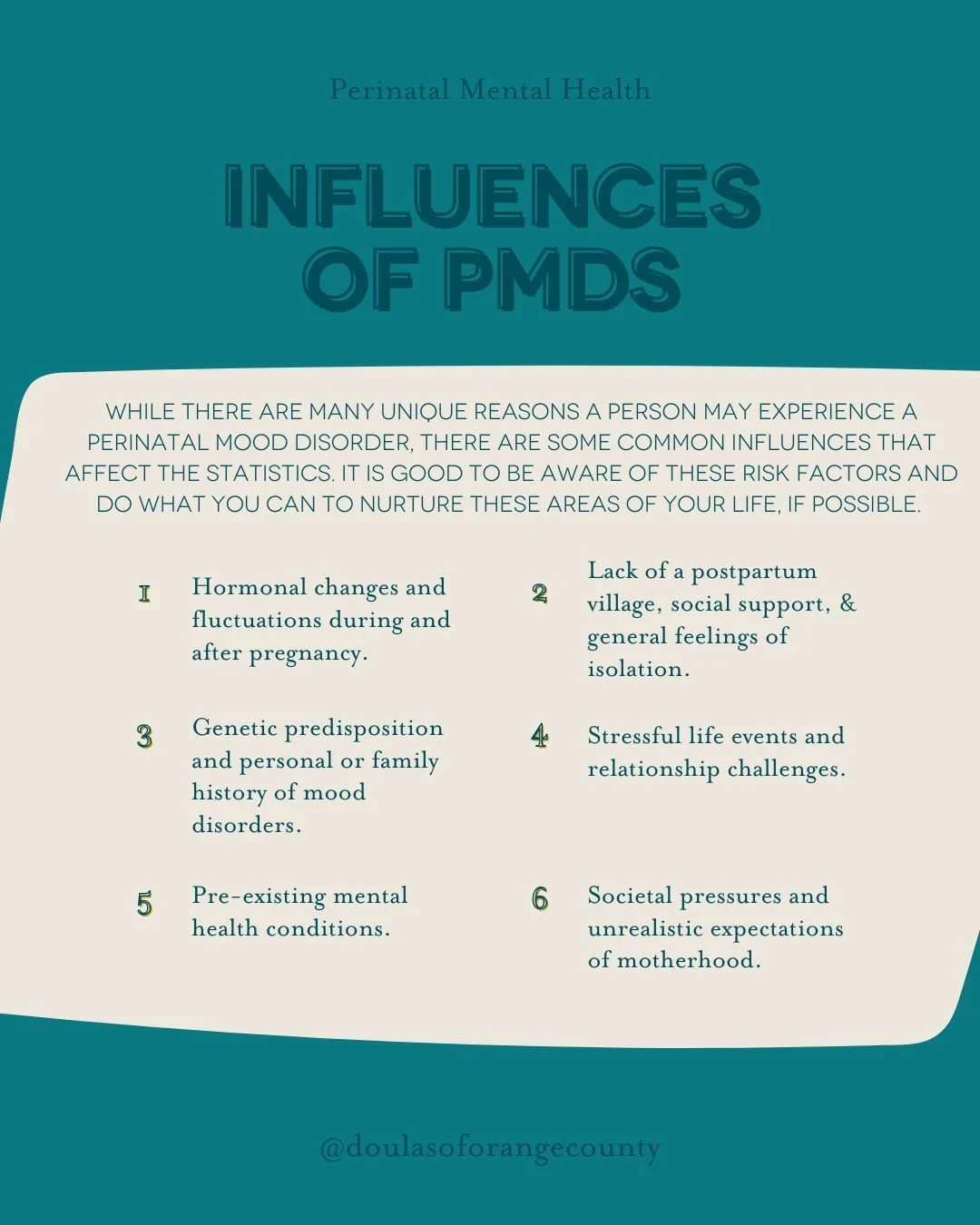 Postpartum mood disorders like anxiety and depression can affect any parent. Their are a variety of influences and sometimes show up quietly and can feel overwhelming, exhausting, and isolating.

Postpartum doula support can make a real difference fo