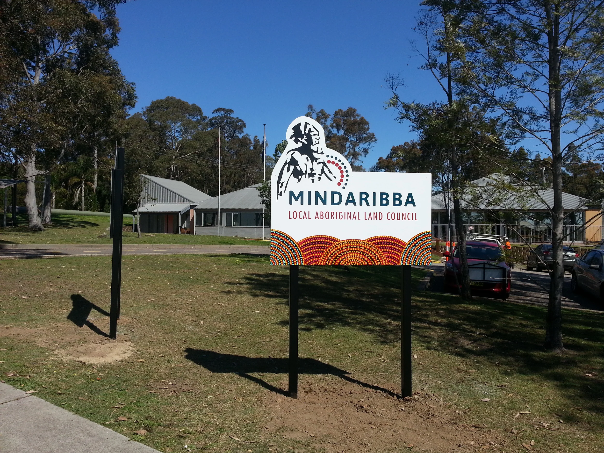 Front entrance signs.