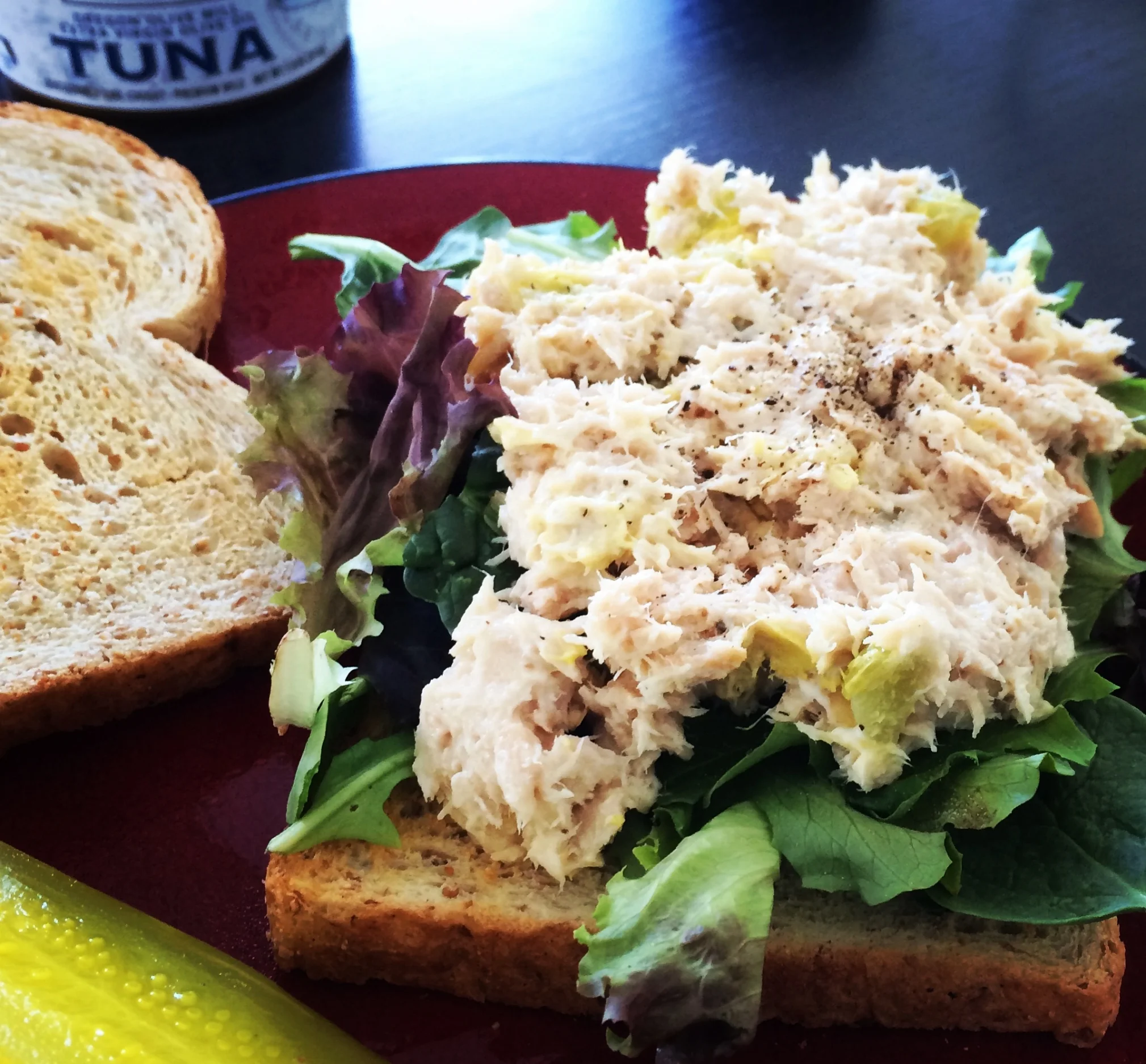 Traditional Albacore Tuna salad on wheat 