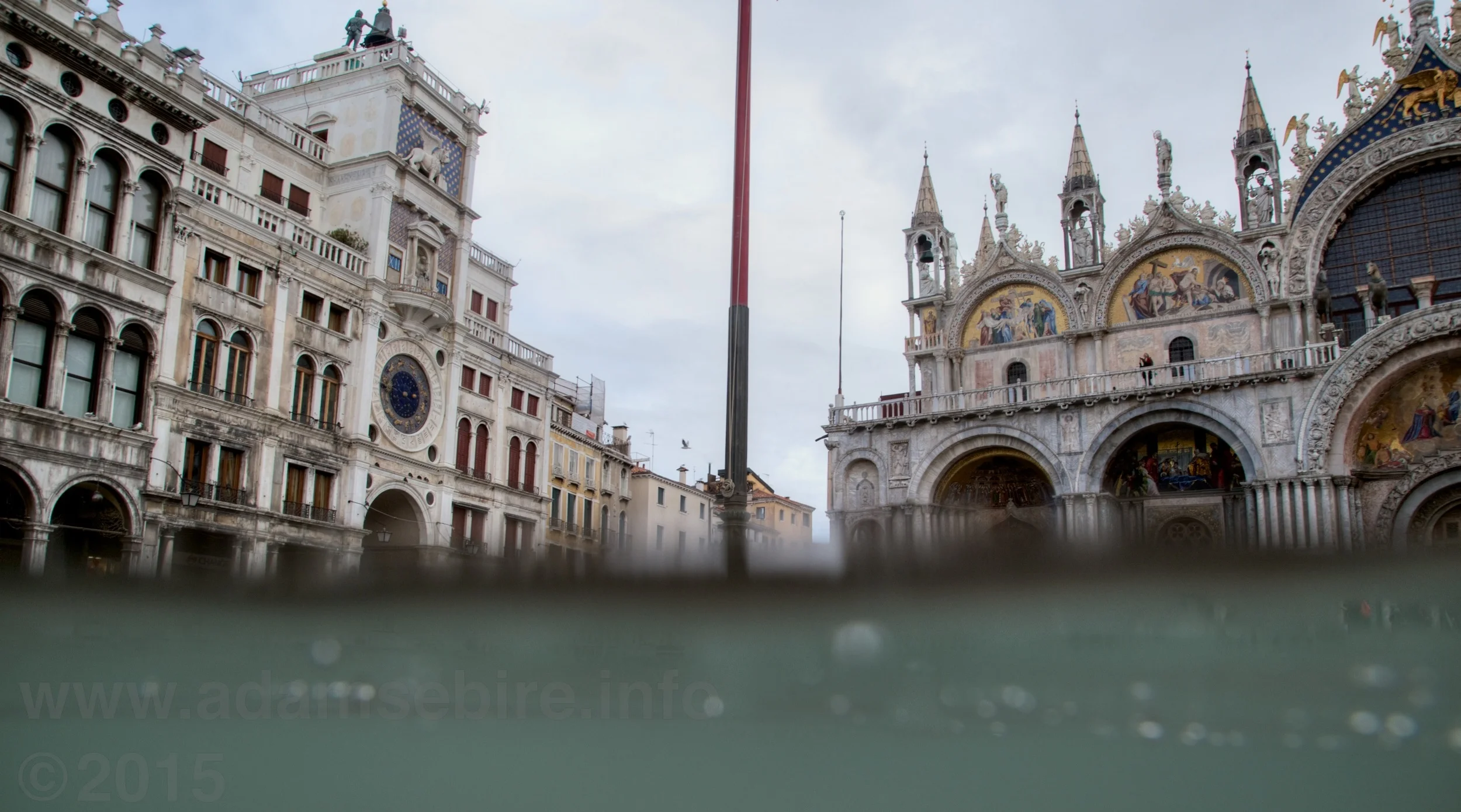 Venice Piazza San Marco disappears underwater during acqua alta flooding