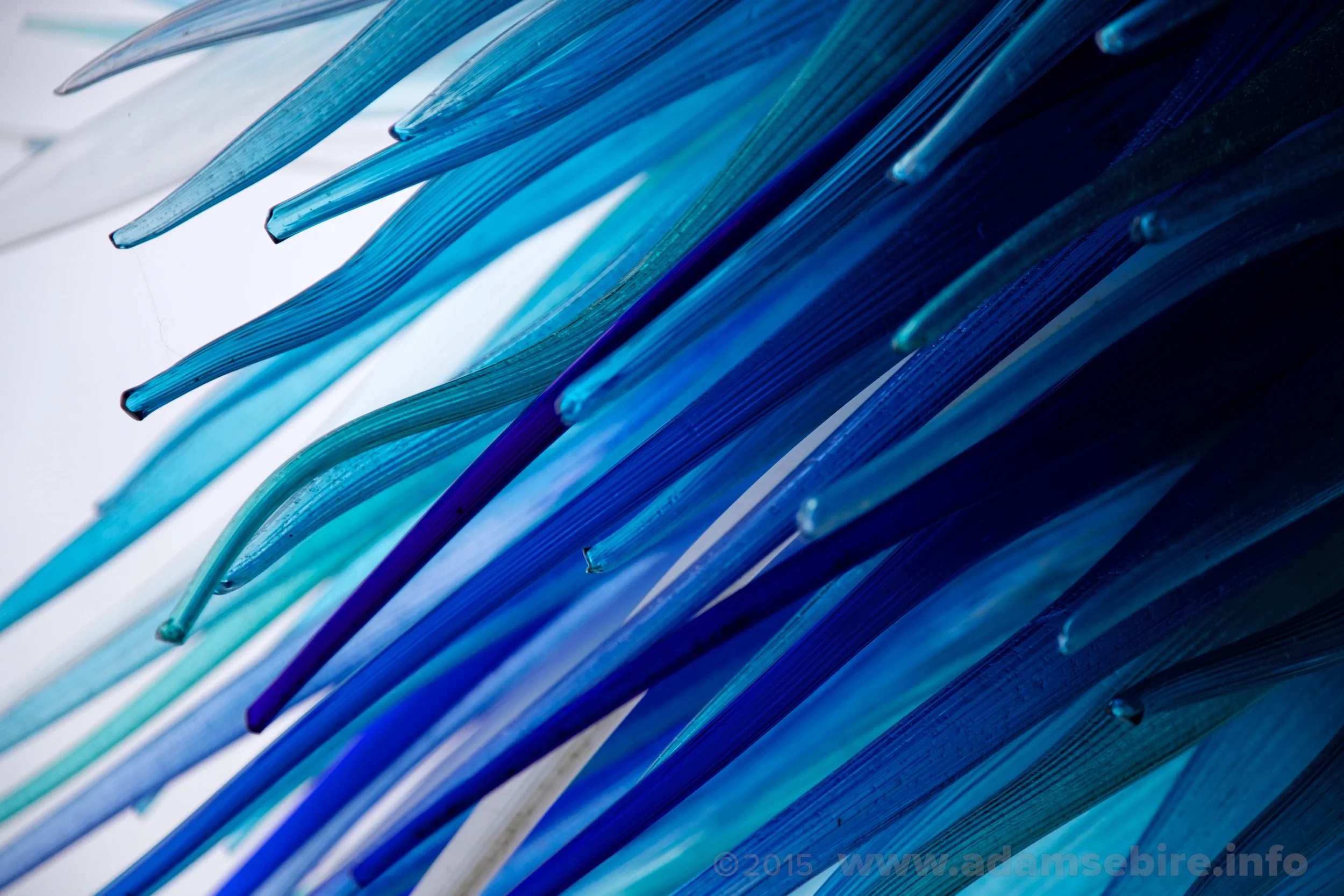 Abstract blue glass shards on Murano, Italy