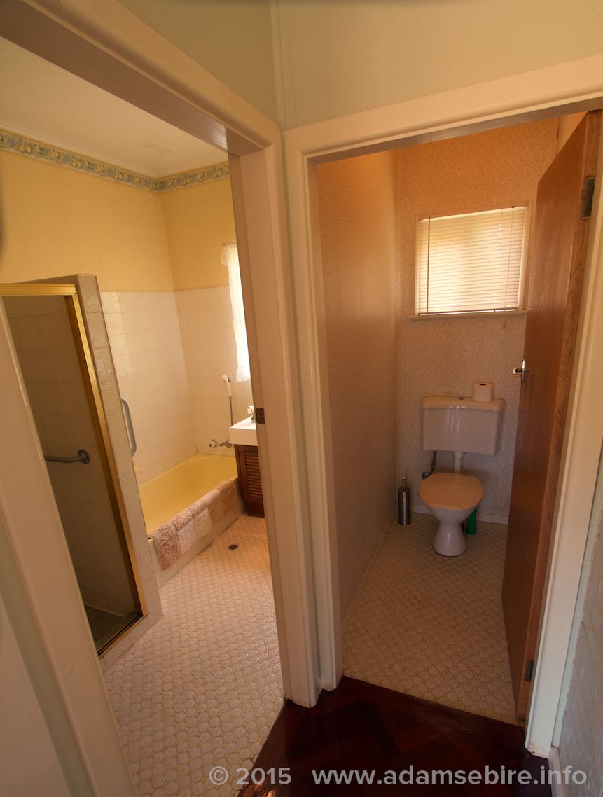 Bathroom and separate toilet