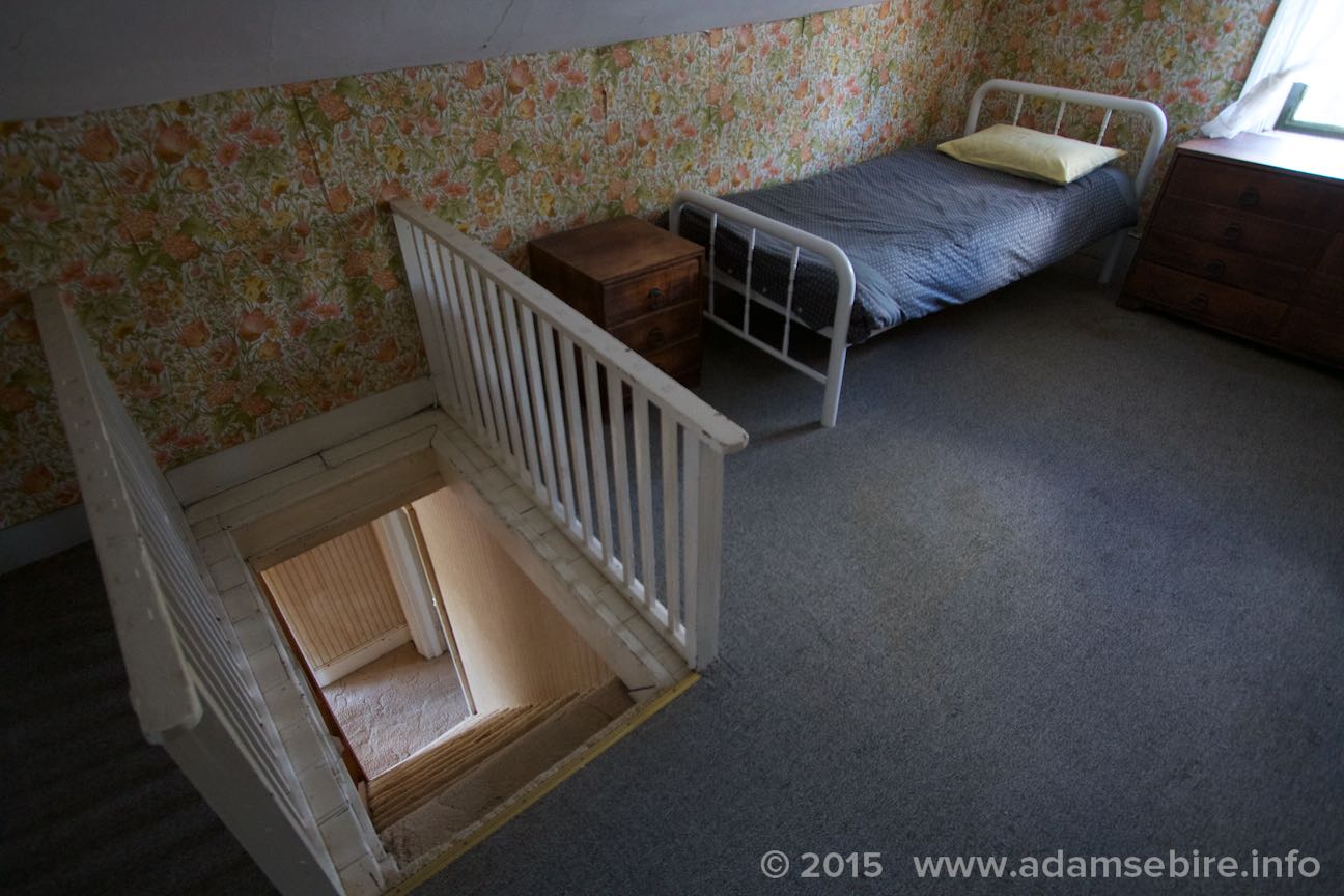 Stairs to attic bedrooms