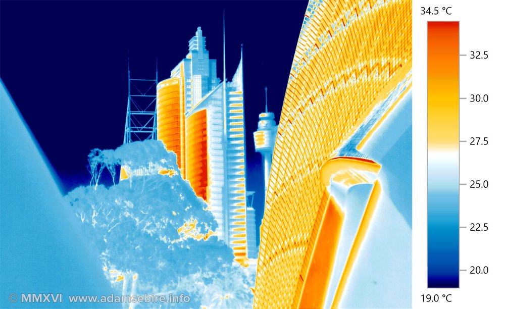 Thermographic image of Sydney city urban heat (IR001512)