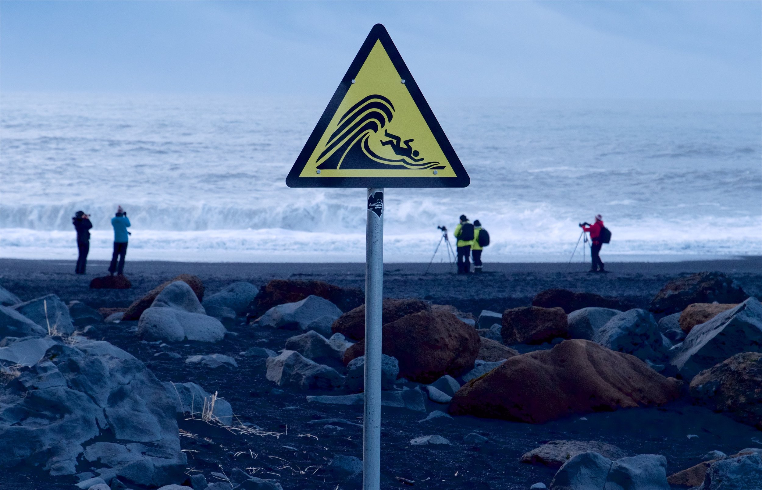 Warning sign, Iceland