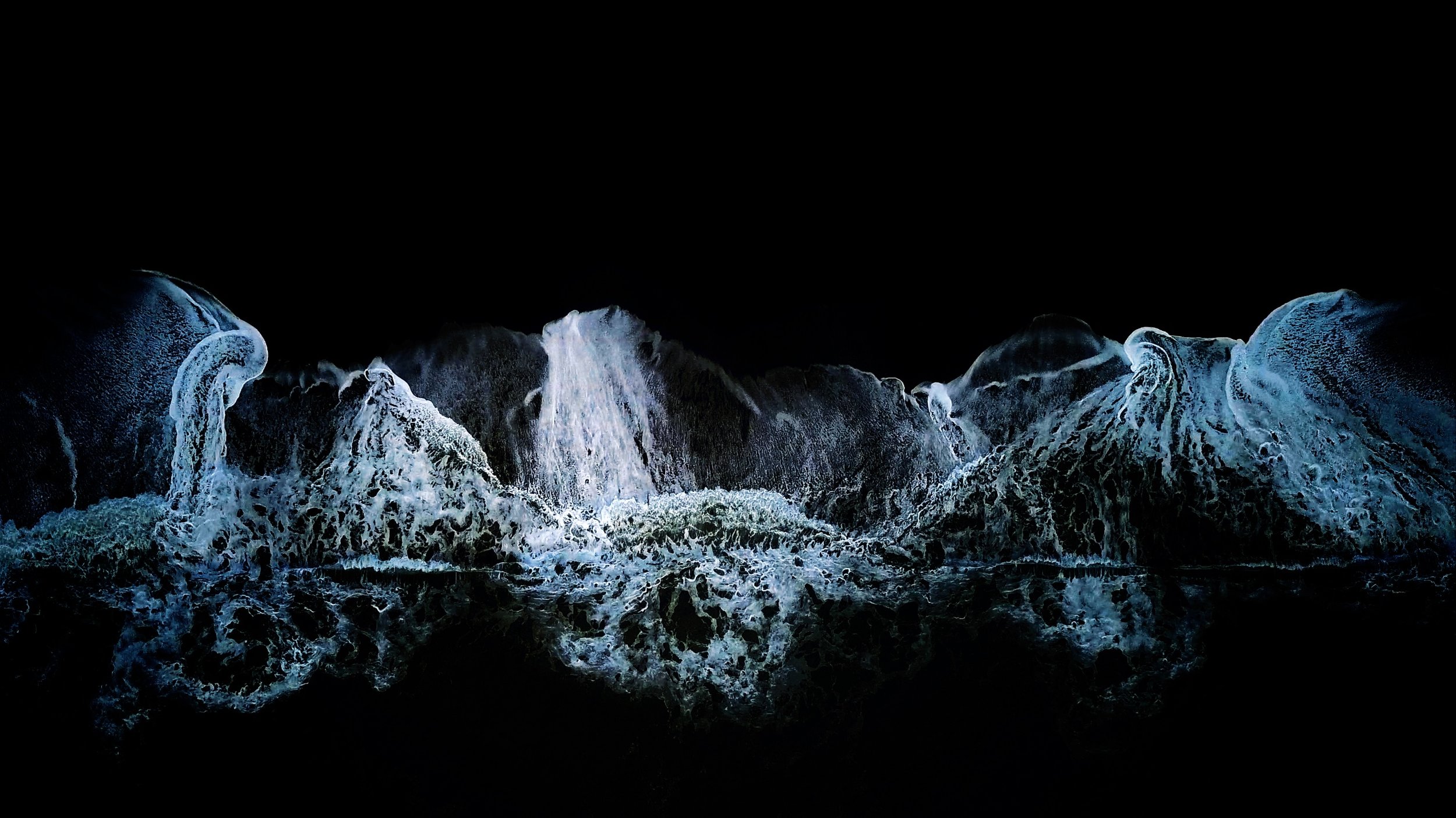 AnthropoScene II: Tideline (2017) Video, 2’30” The high tide mark on a black sand beach in Iceland draws ever higher.