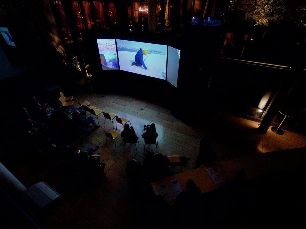 World première (triple screen projection) at Max Planck Institute, Munich, October 2019.