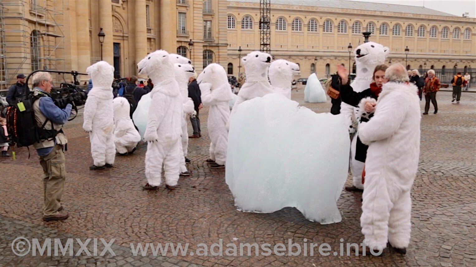 Paris COP21 polar bear suited protesters.jpg