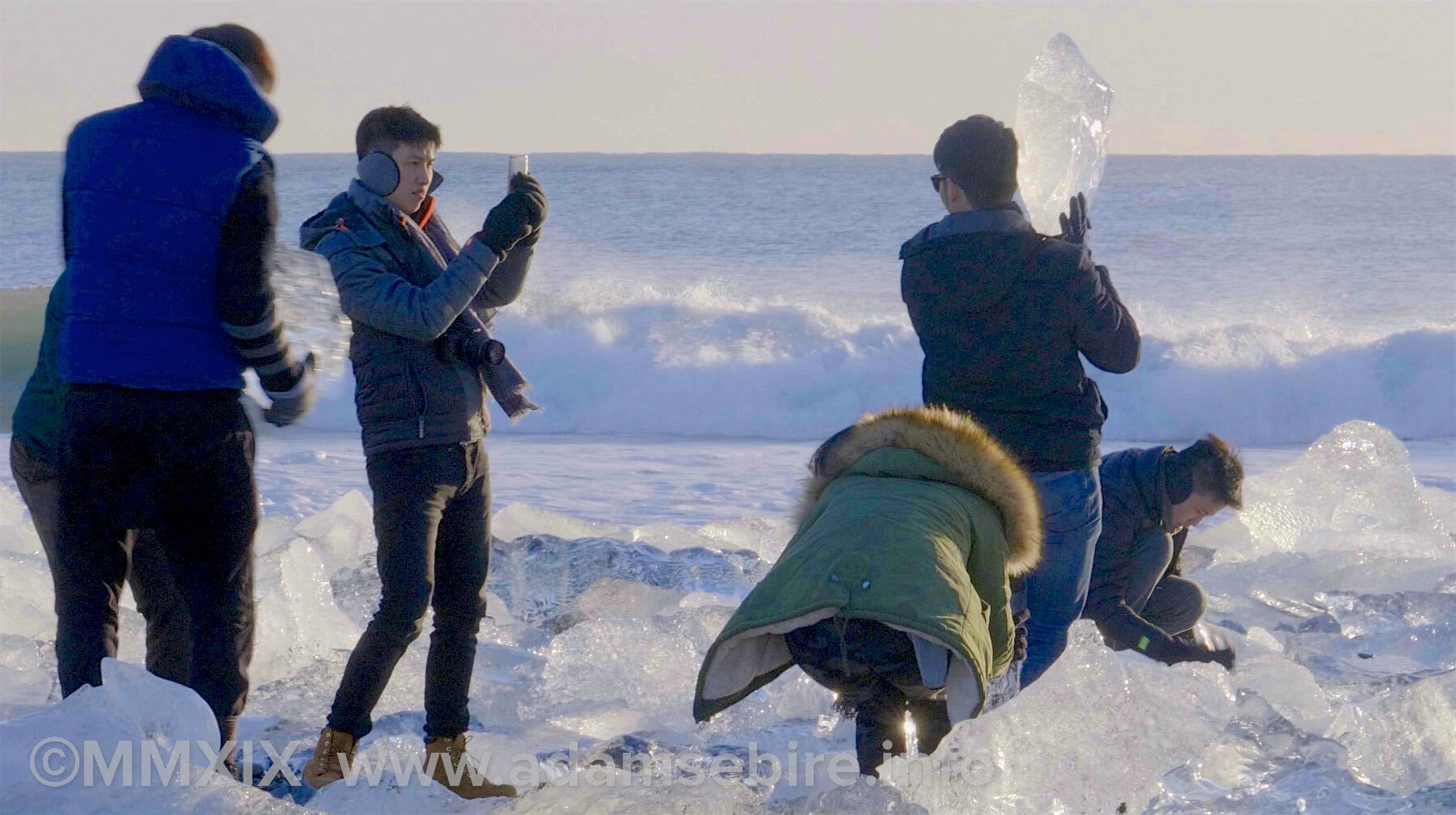 Chinese tourists with ice at Jokulsarlon - anthropocene.jpg