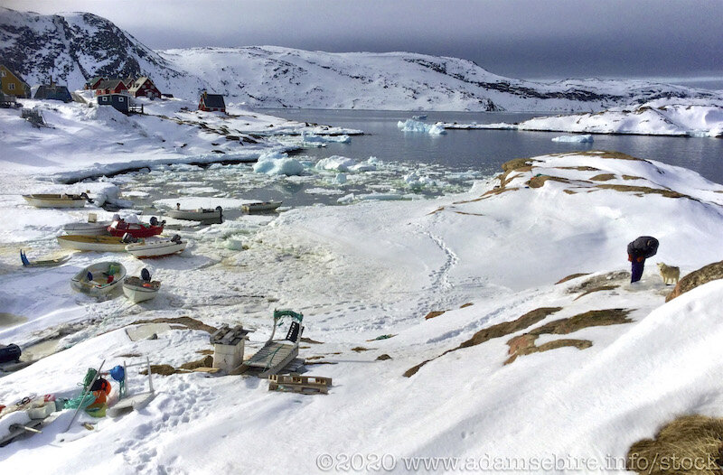 Greenland — ever-thinning ice makes using sledge dogs less and less practical