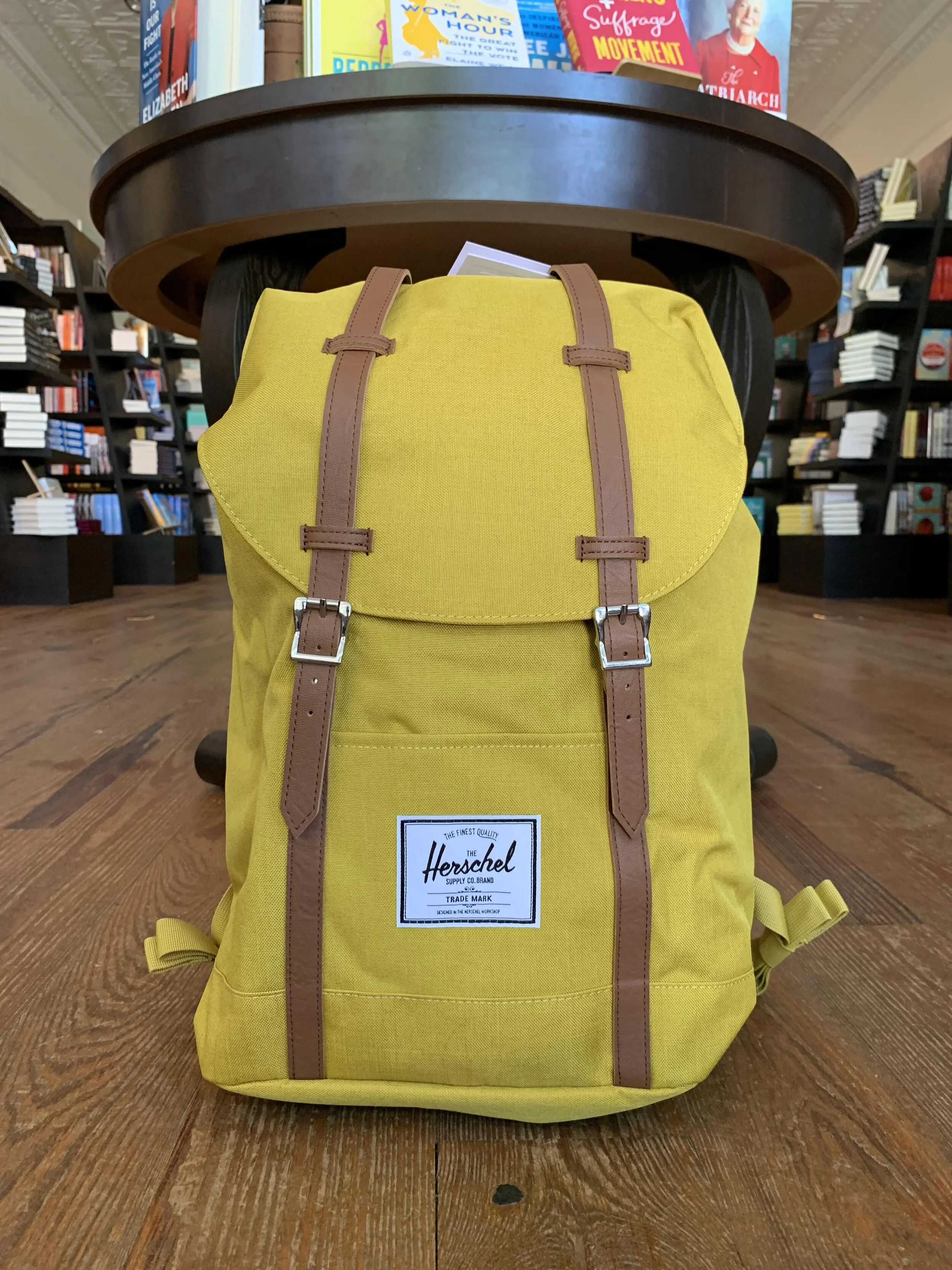 mustard herschel backpack