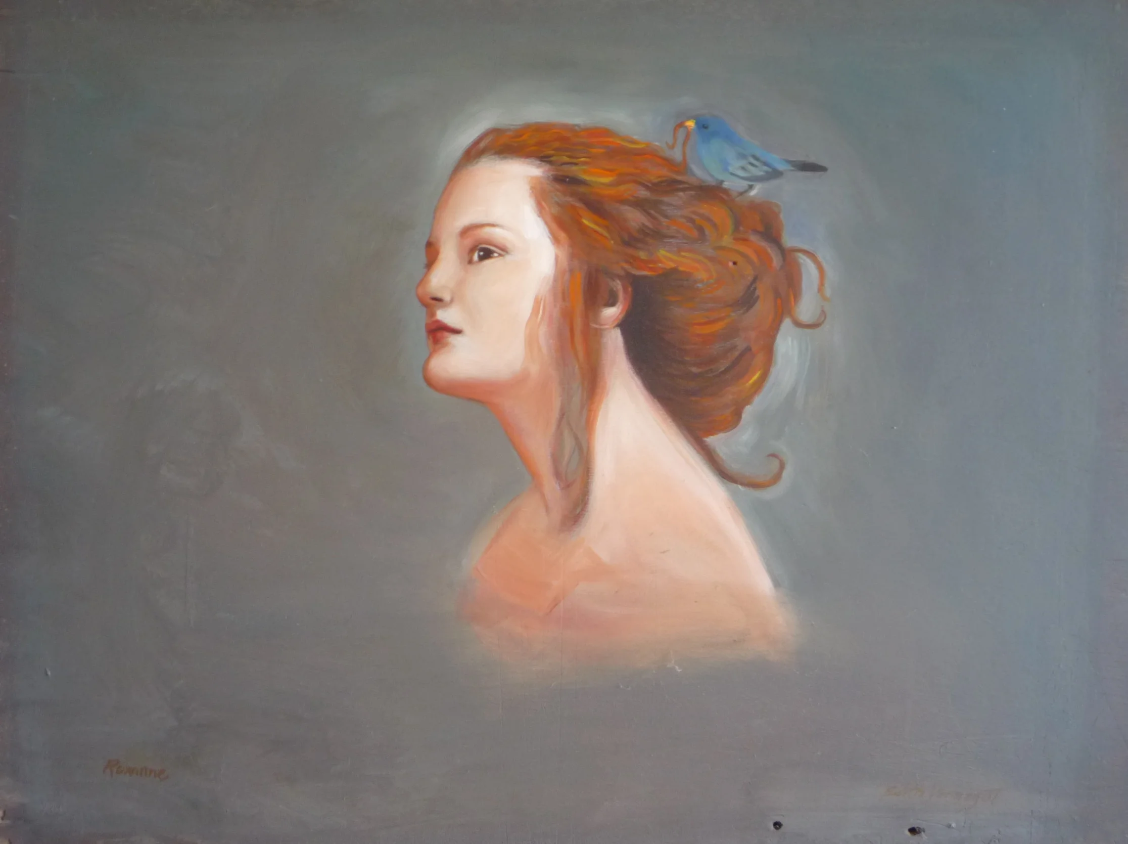 Roxanne on wood board