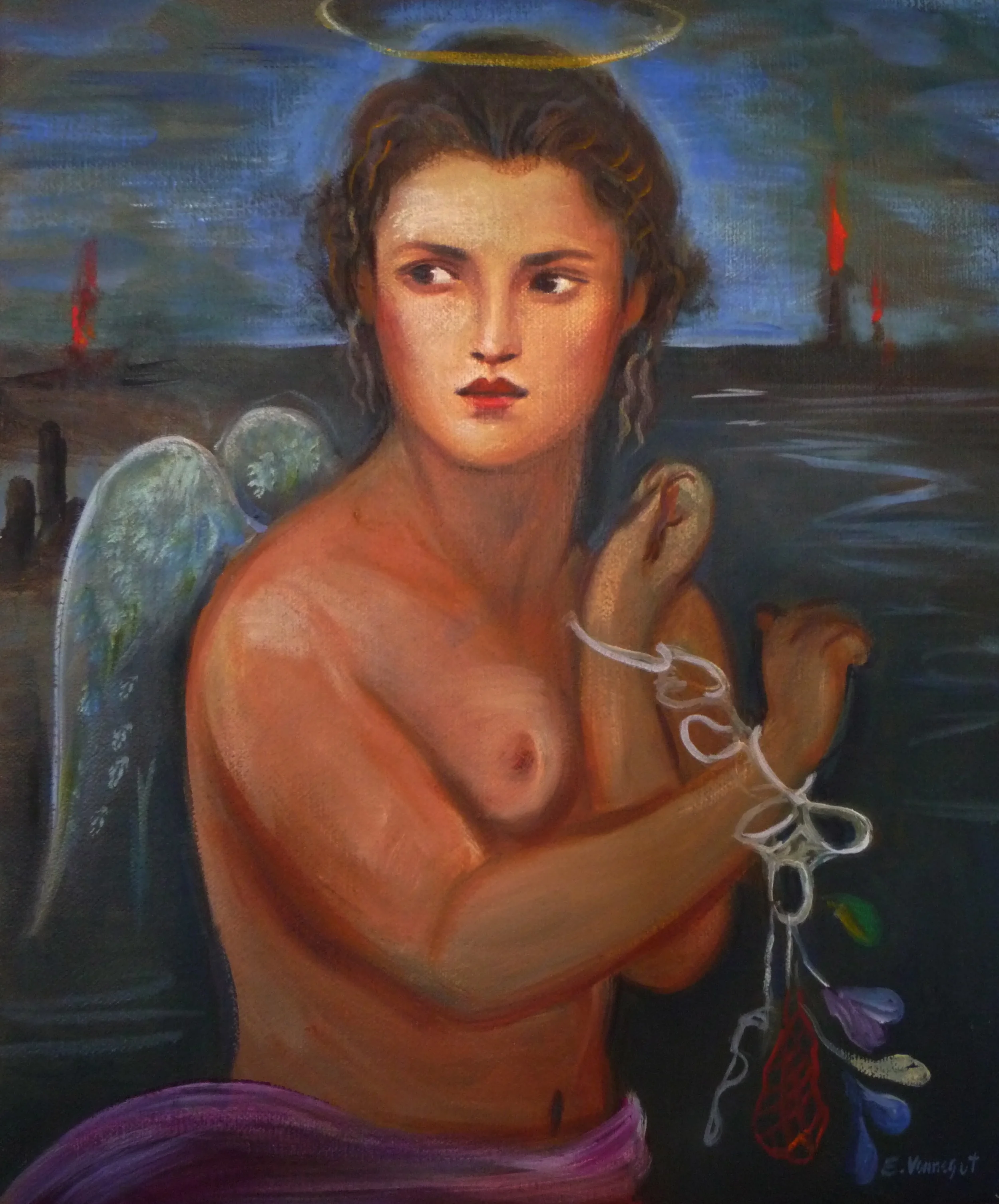 Angel Bound with Plastic