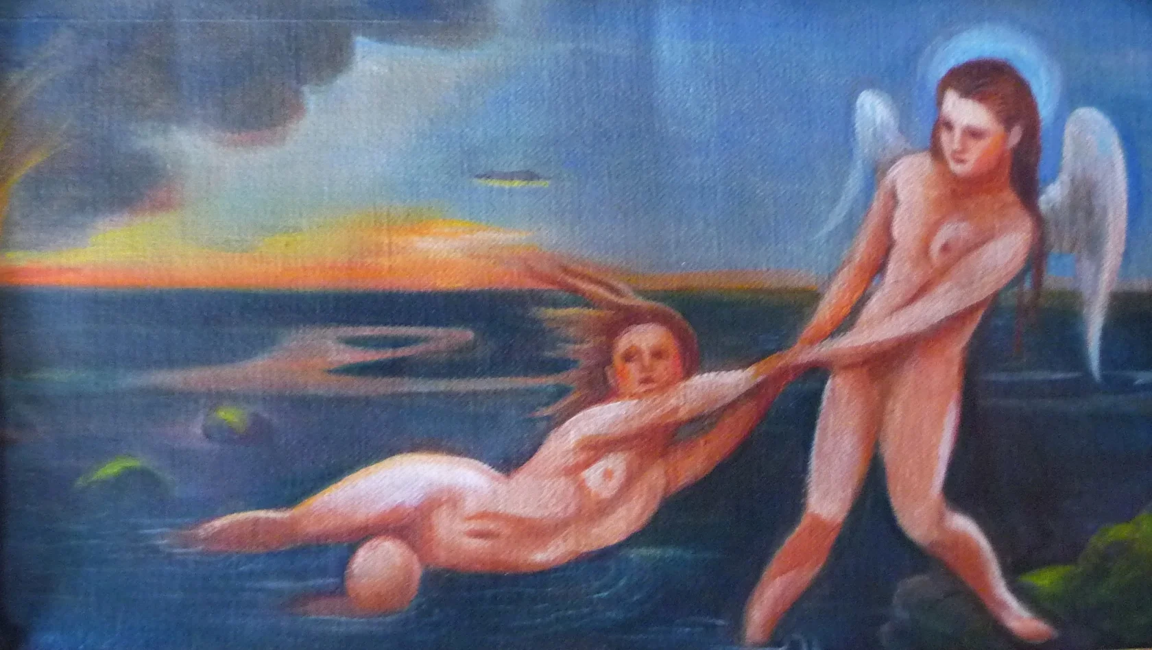 Angel Helping get out of Muck