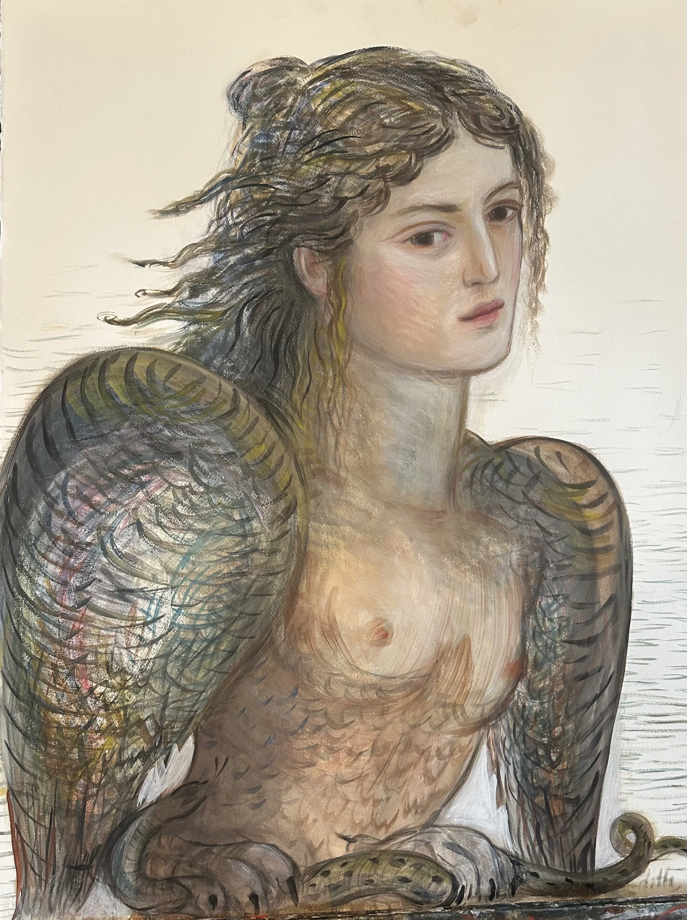 Bird woman with snake 2