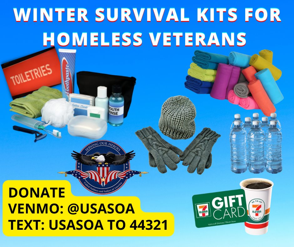 USASOA Annual WINTER SURVIVAL KITS FOR HOMELESS VETERANS — USASOA