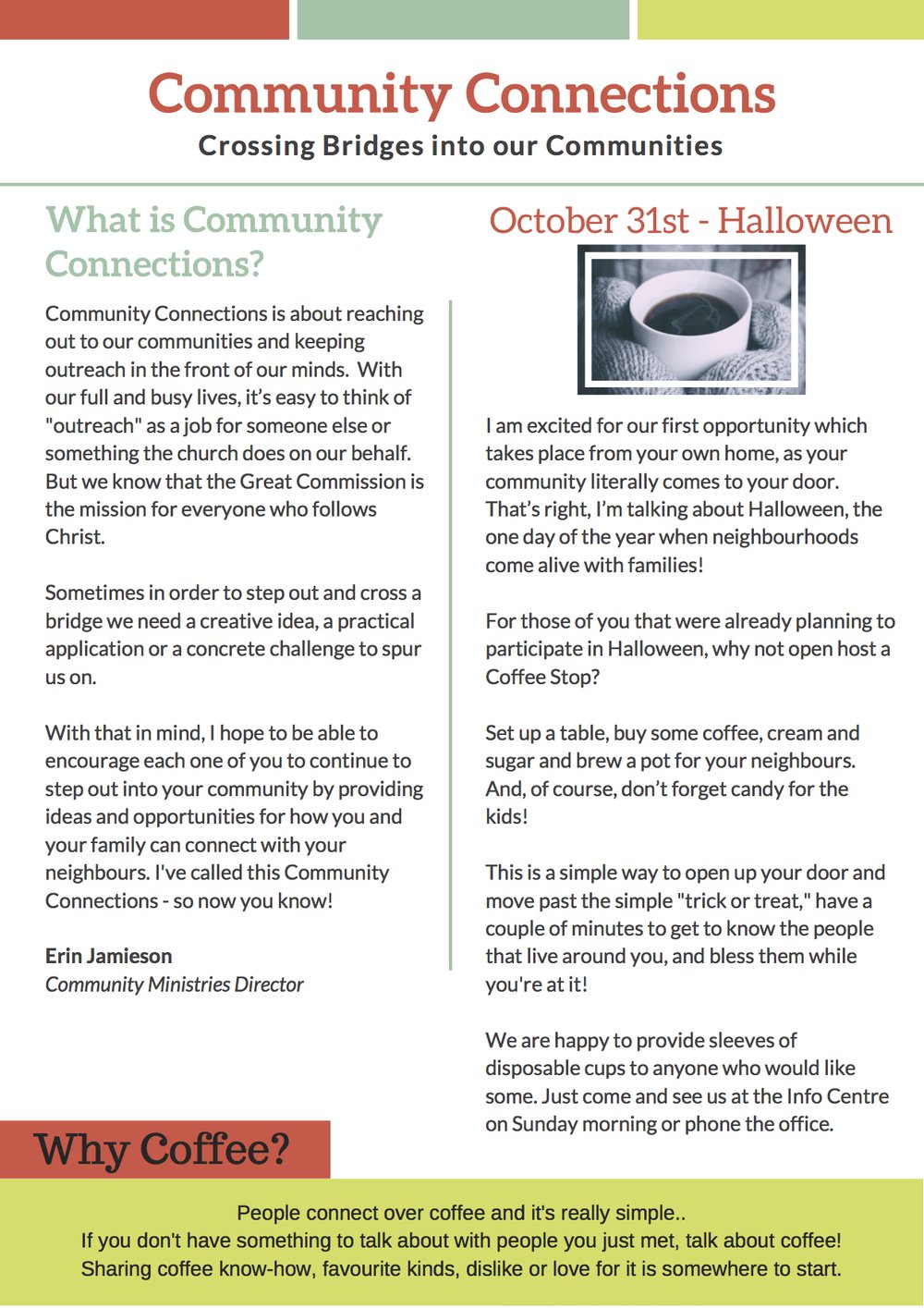 5th Sunday and Community Connections (an opportunity for October ...