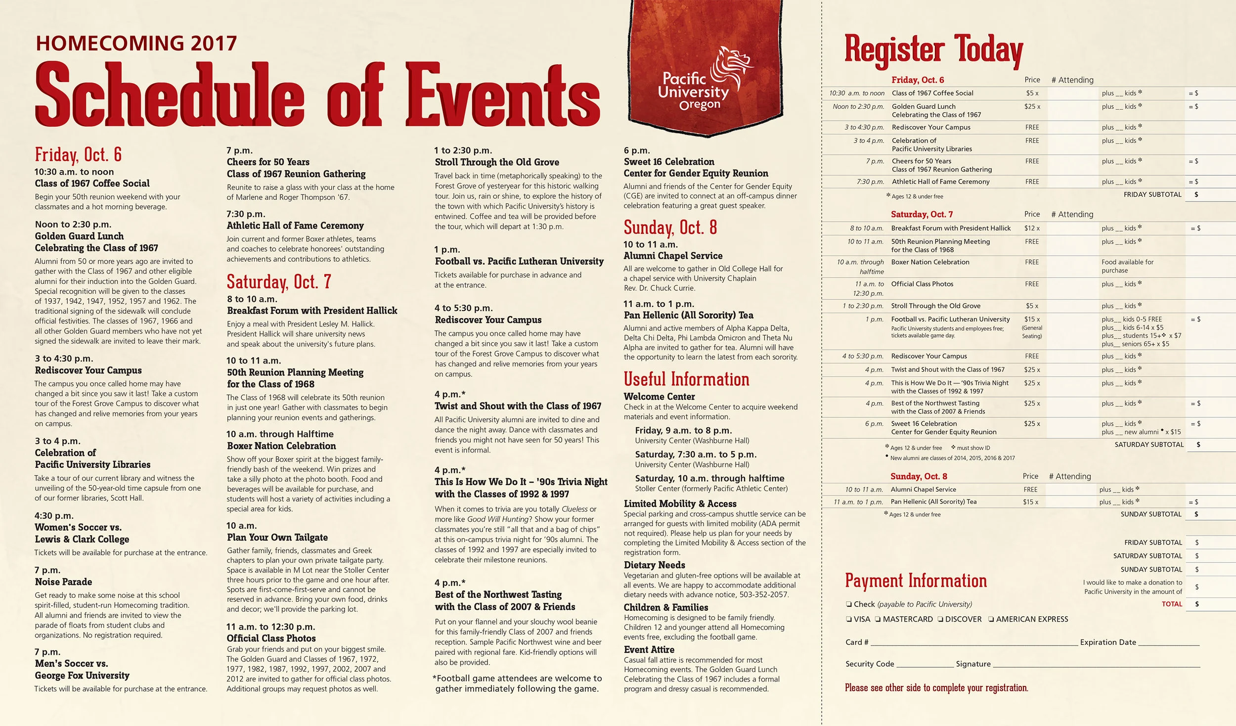 2017 Registration Brochure inside