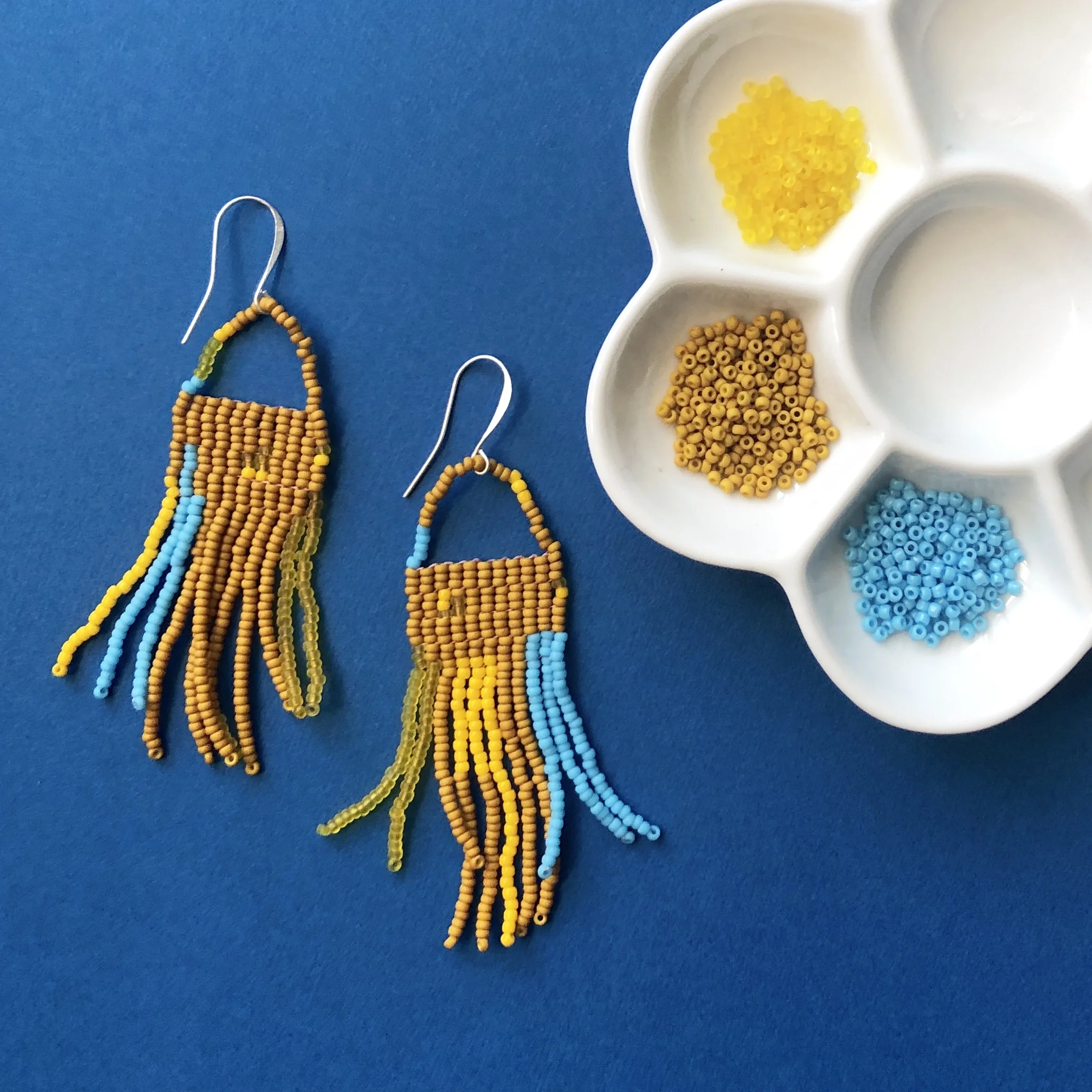 Mustard Seed Bead Earrings