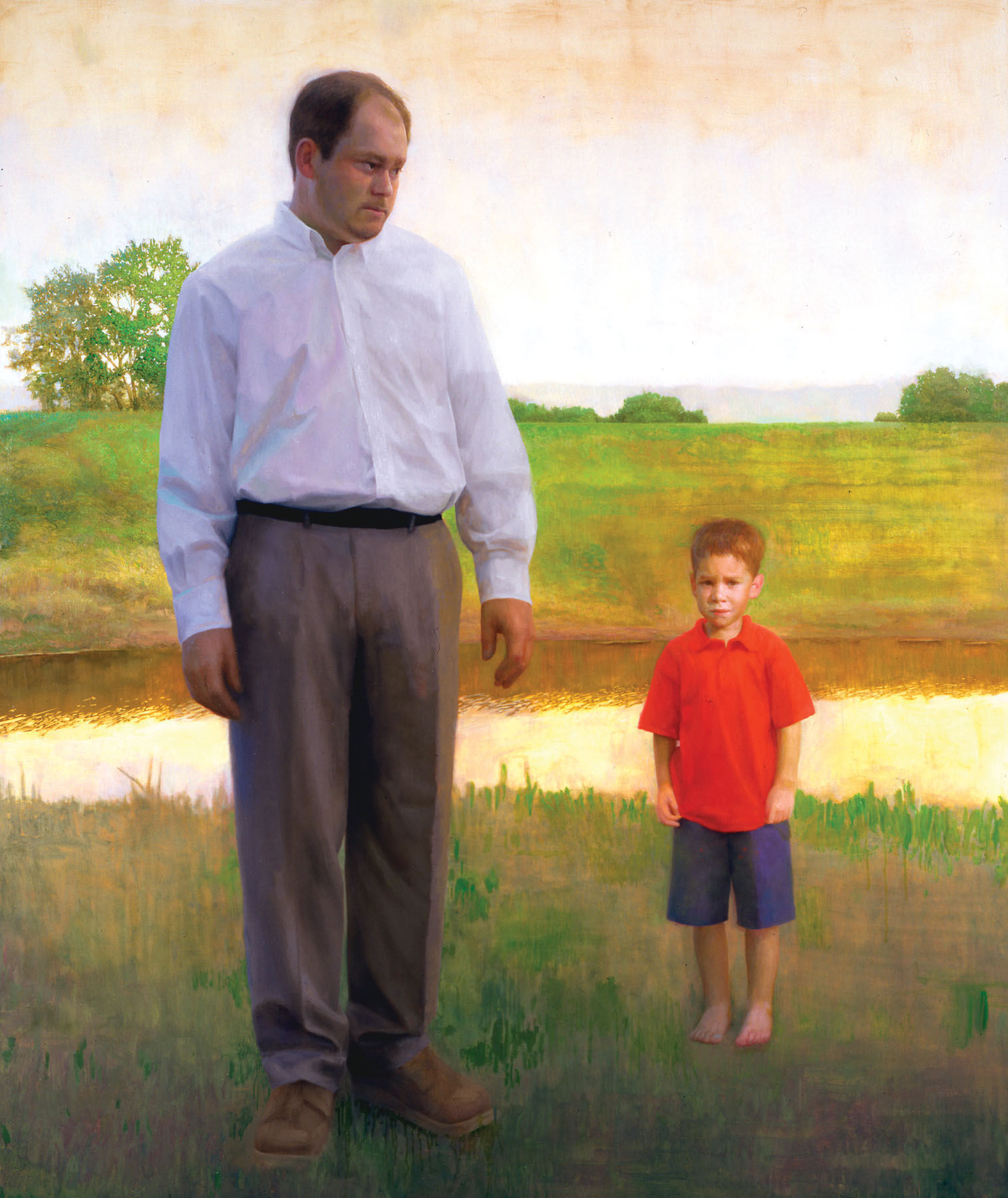 Father to Son , 2003 oil on linen 96 x 80 inches