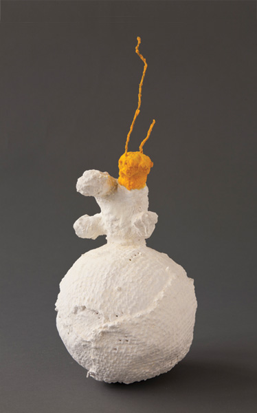 Jennifer Odem Small Lacuna, 2012 Hydrocal, fabric 9 x 5.5 x 5.5 inches