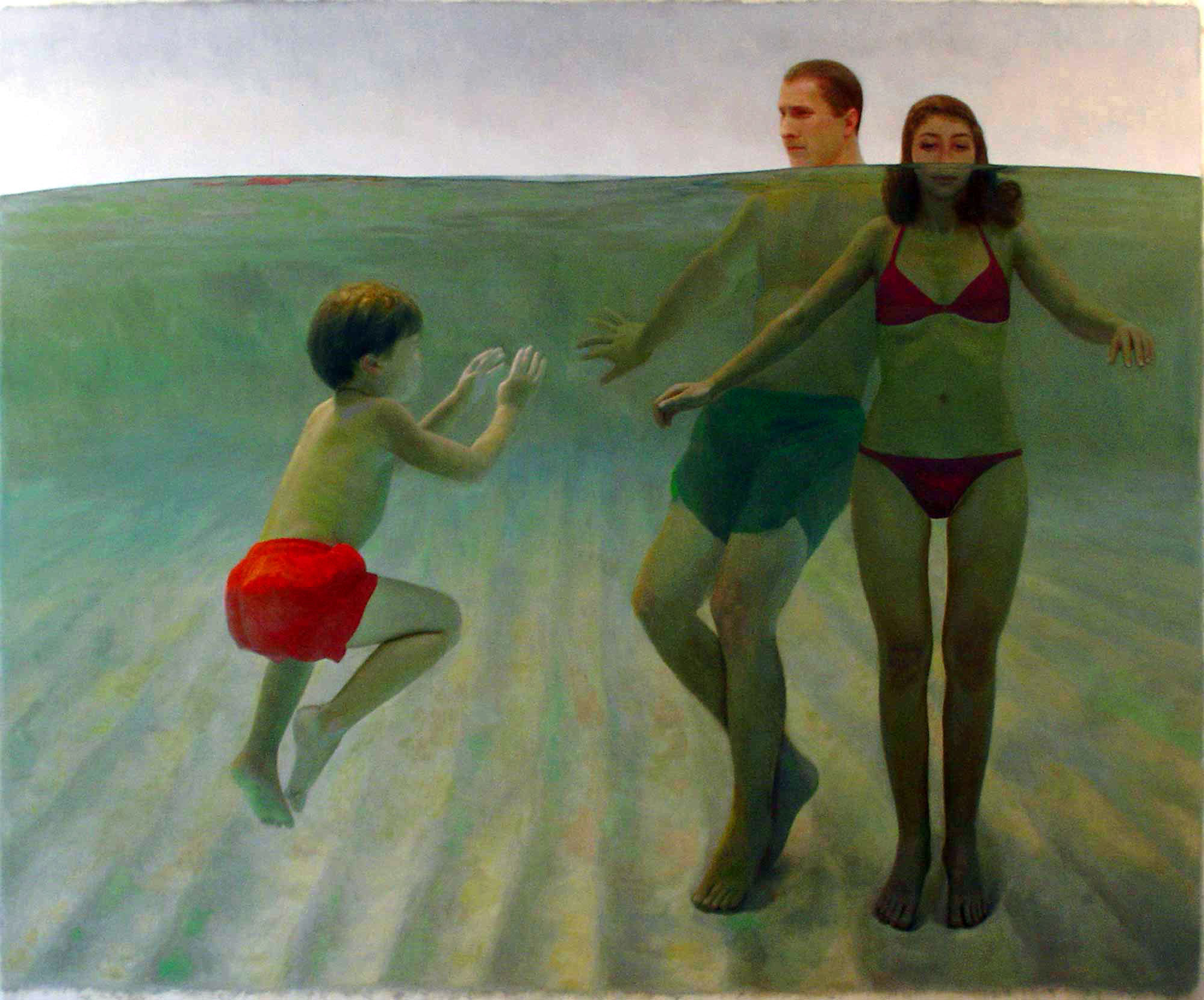 Bryan LeBoeuf Swimming Lesson , 2006 Oil on Canvas 74 x 90 inches 