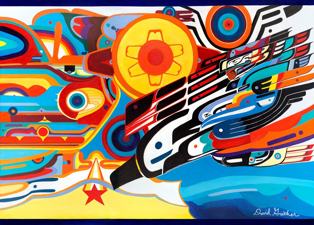 The Grand Mural , 2013 acrylic and composite paints on canvas 60 x 84 inches
