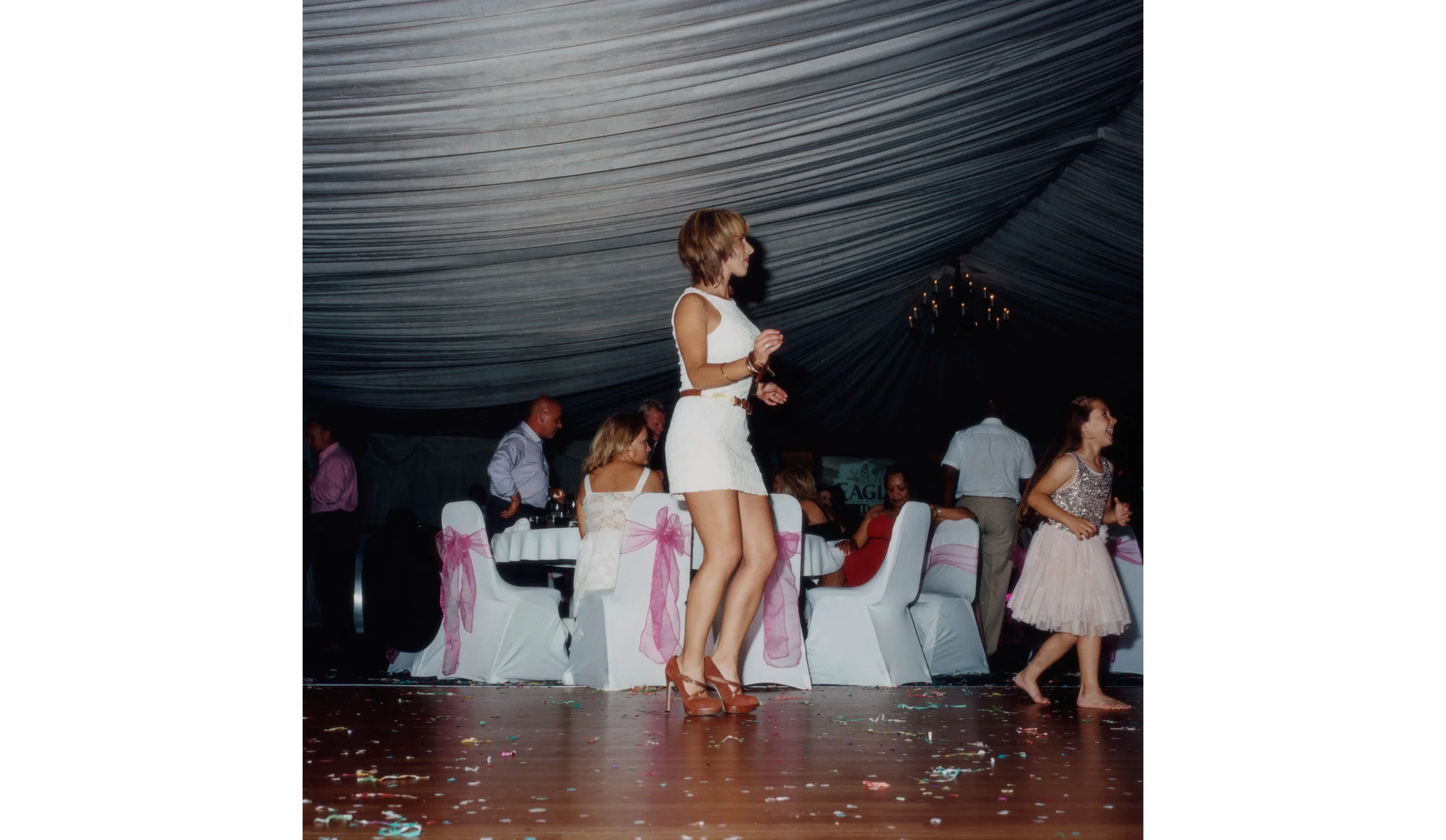  Woman dancing, Tara & Vito’s Wedding, Bedford, UK , 2013 C-type print, 32 x 32 inches