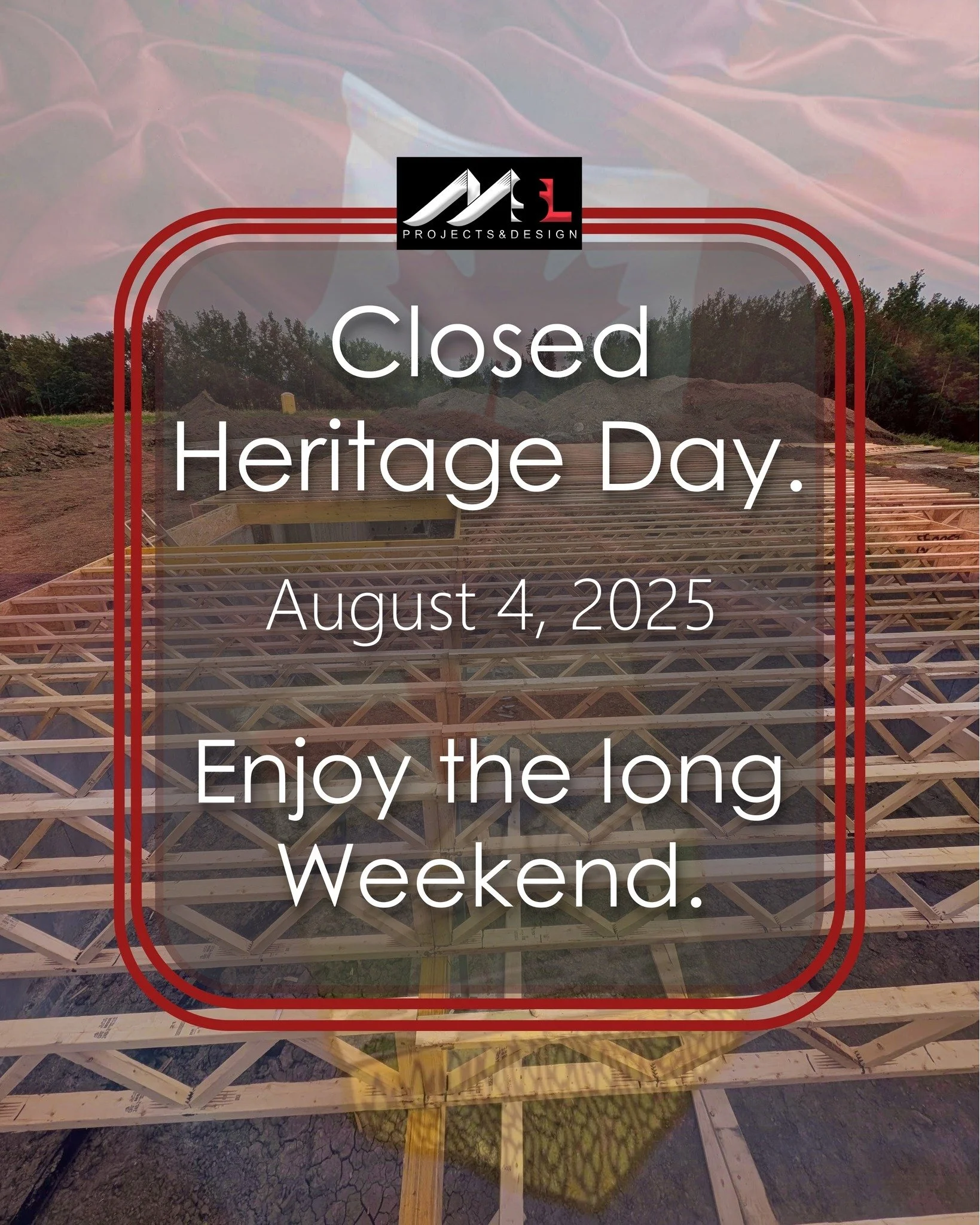 The long weekend is here! 
We are closed Monday, August 4 and we will be back on site rockin' it on Tuesday.

Have a wonderful weekend with family and friends! 
❤️The MSL Team.