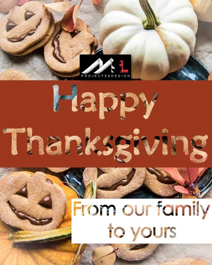🥧🦃 From all of us at MSL Projects, Happy Thanksgiving! 🧡🍂
This season, we’re serving up a big helping of gratitude — for our clients, our partners, and our hardworking team who make the magic happen! 
Here’s to full plates, fu