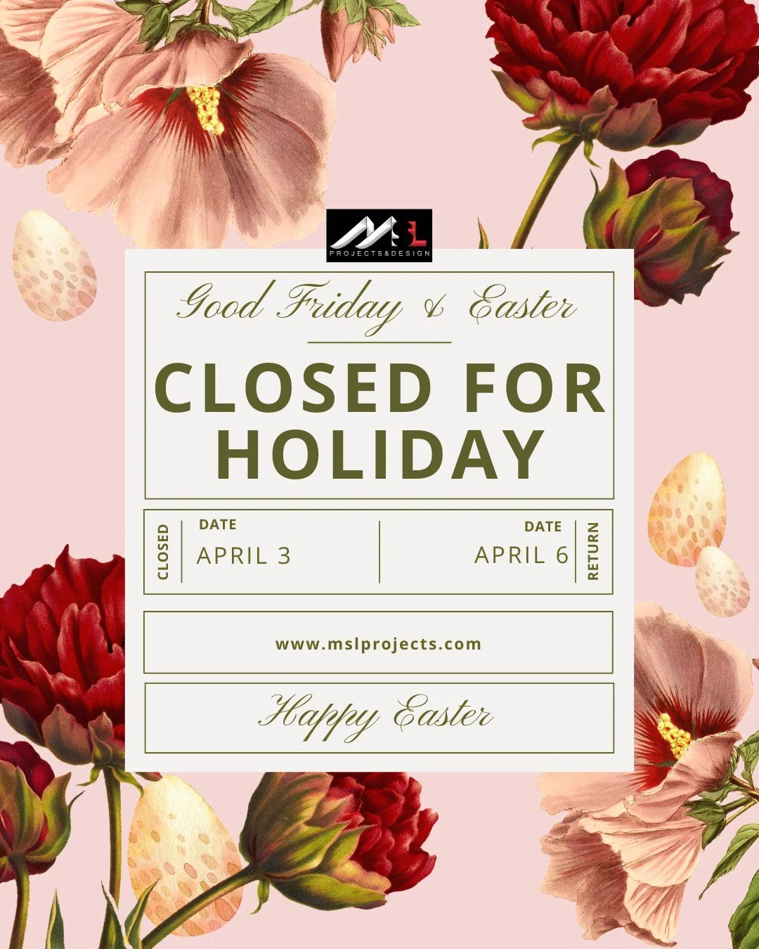 💛🌿 Closed tomorrow for Good Friday.

We hope your day is filled with peace, comfort, and time well spent with loved ones.

See you again very soon &mdash; refreshed and ready for the days ahead 💐

#GoodFriday  #SeeYouSoon #easterweekend #yeg #ledu