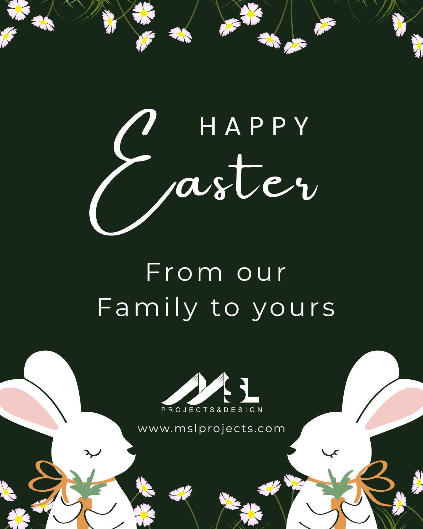 Happy Easter, from our family to yours. 🐰🌷

Wishing you an Easter sprinkled with joy, dipped in chocolate, and wrapped in sunshine!

See you back on site!

 #eastersunday #easterweekend #easterholidays #familytime #bestdays #happyeaster #chocolated