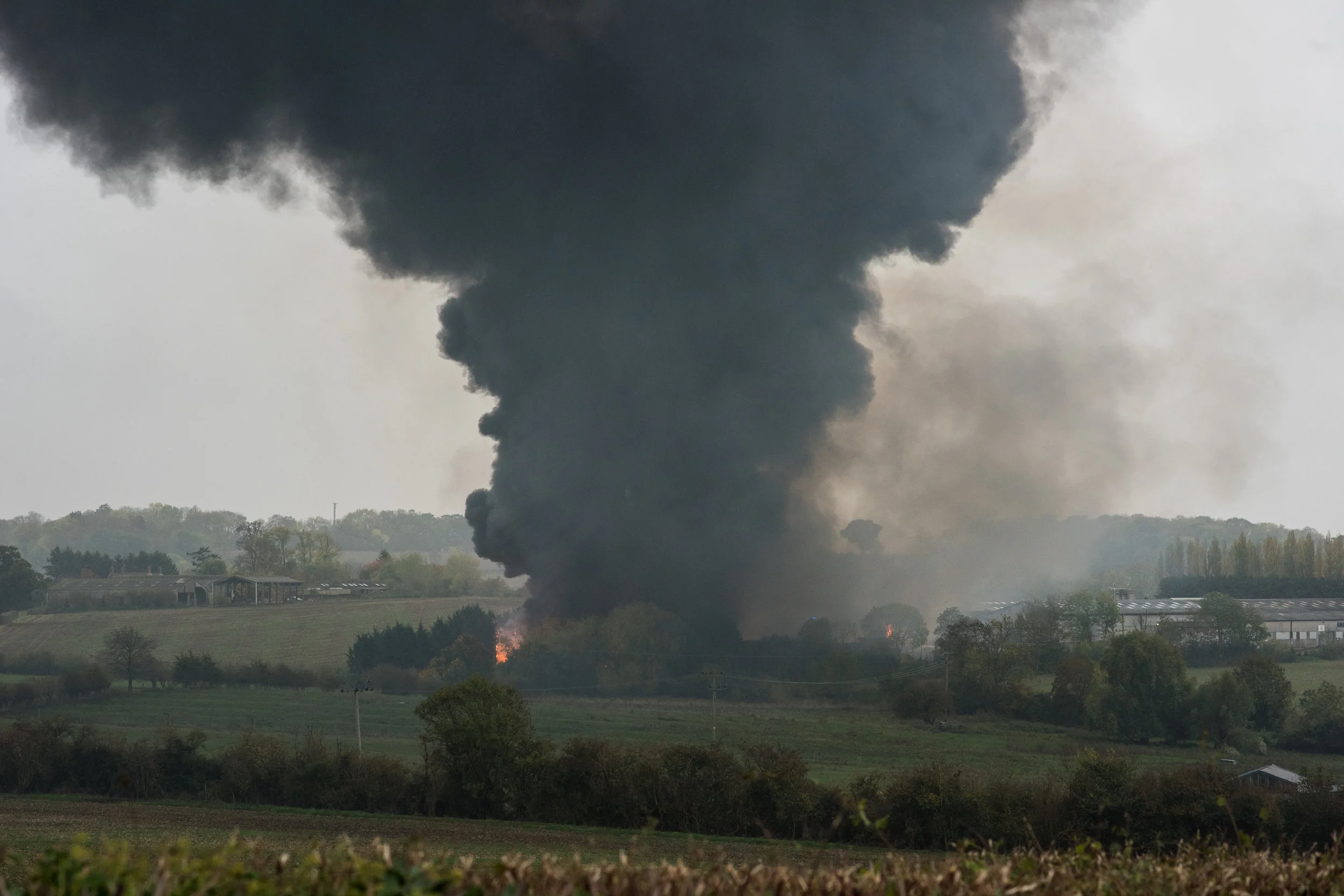 Goldicote business park fire, Close To Stratford-upon-Avon, England 2018
