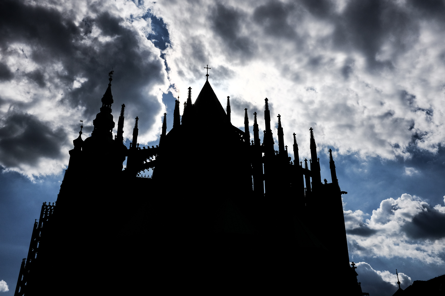 Silhouette des Veitsdoms, Prag, 2017
