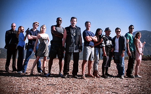 Full cast shot of Spike Tv's hit production, "The Joe Schmo Show". I wound up becoming very good friends with Lorenzo Lamas, second to last on the right.
