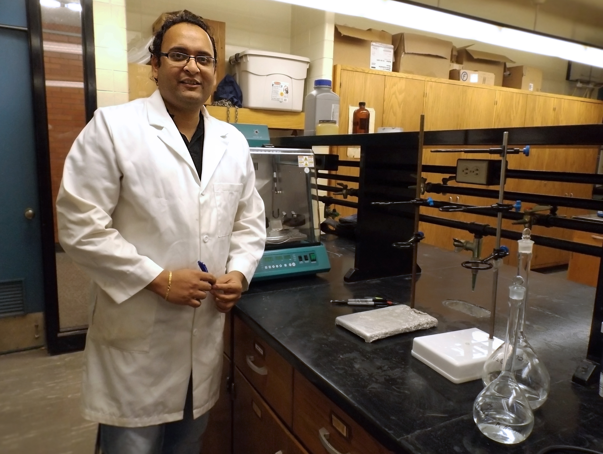 Vivek Agarwal stands in his lab space on the South Dakota School of Mines and Technology campus in Rapid City, South Dakota.