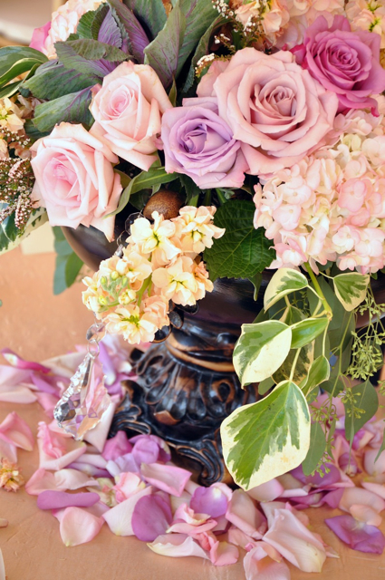 The Flower House Denver - Urn with pink and purple flowers.jpg