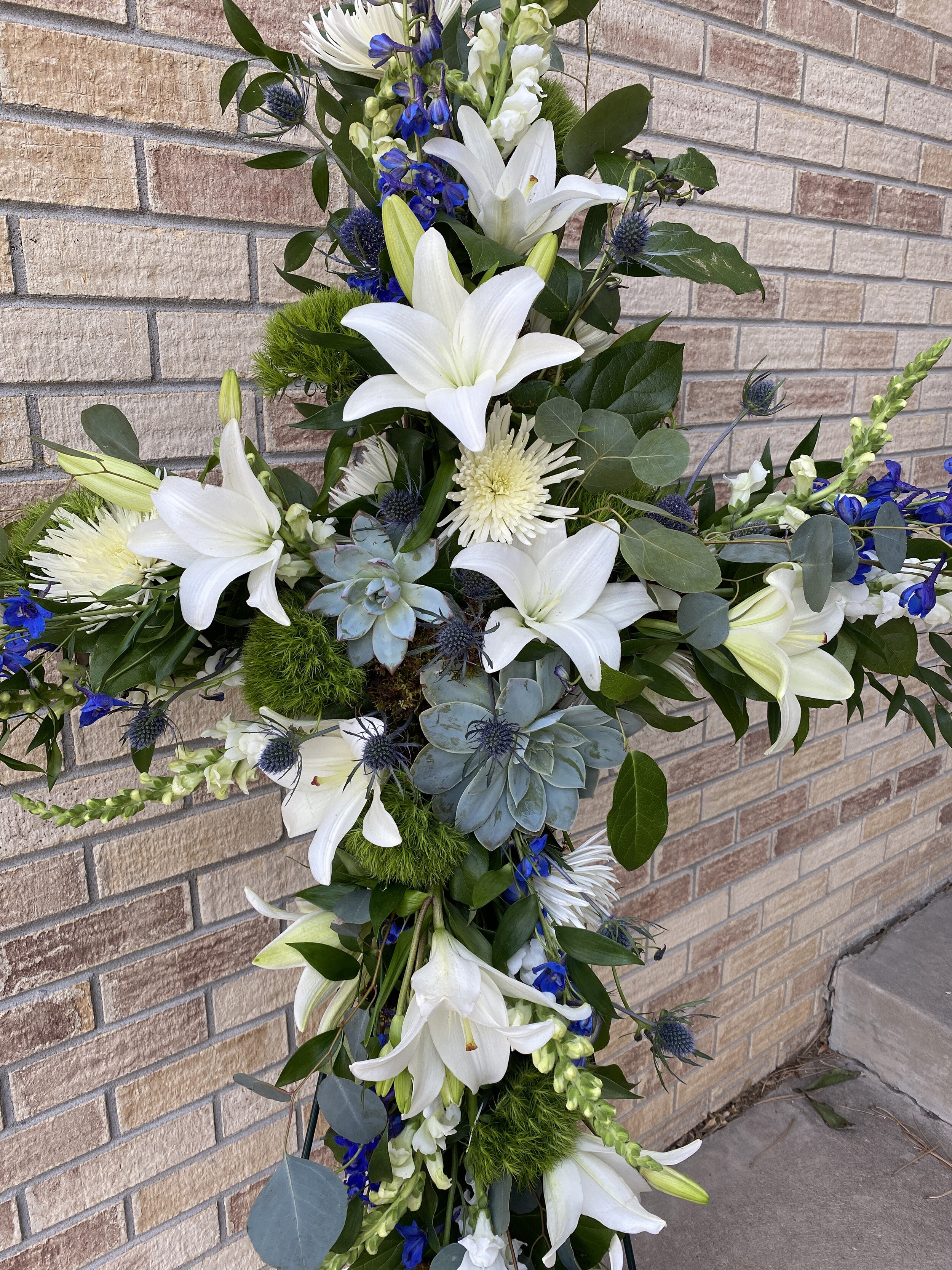 Flower Cross Wreath - Denver Colorado Funeral Flowers.jpg