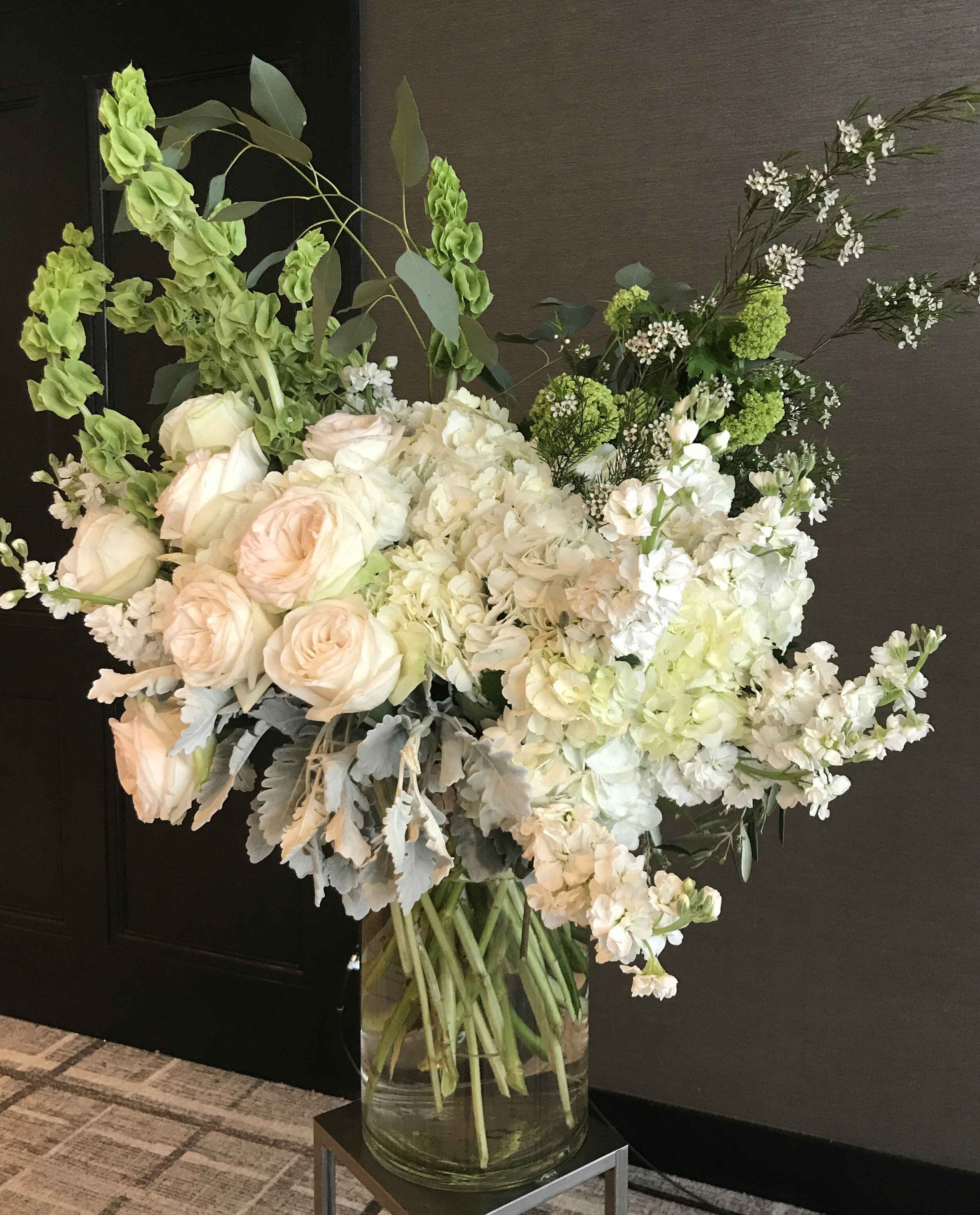 White floral arrangement for funeral flowers Denver Colorado.jpg