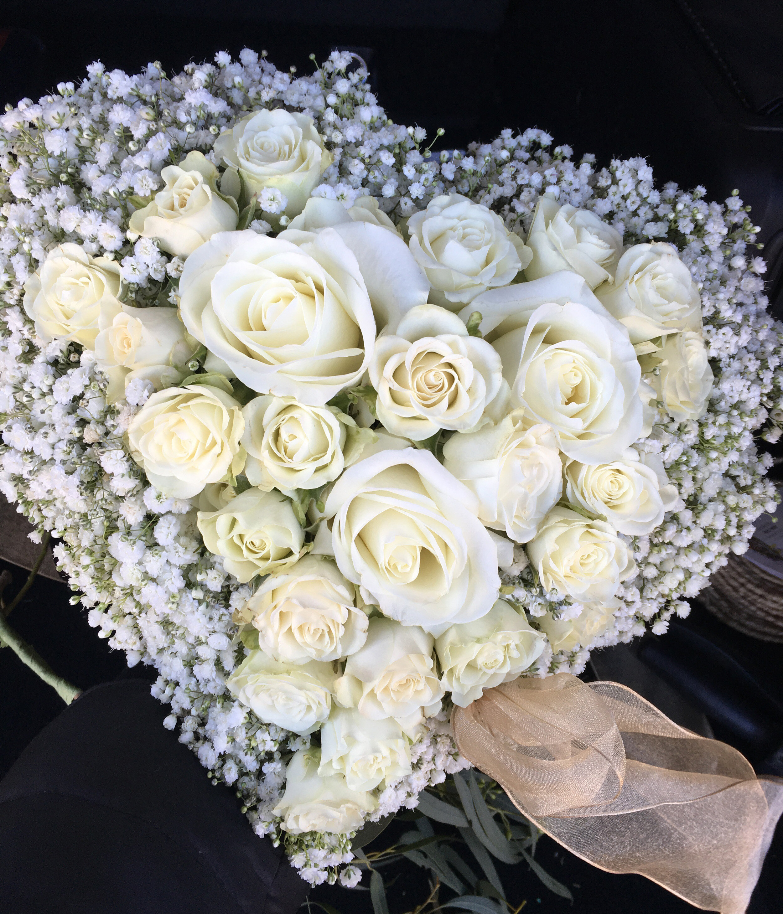 White Flower Heart Wreath - Sympathy Flowers Denver Colorado.jpg