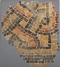 Mosaic Fragment with Colored Chain