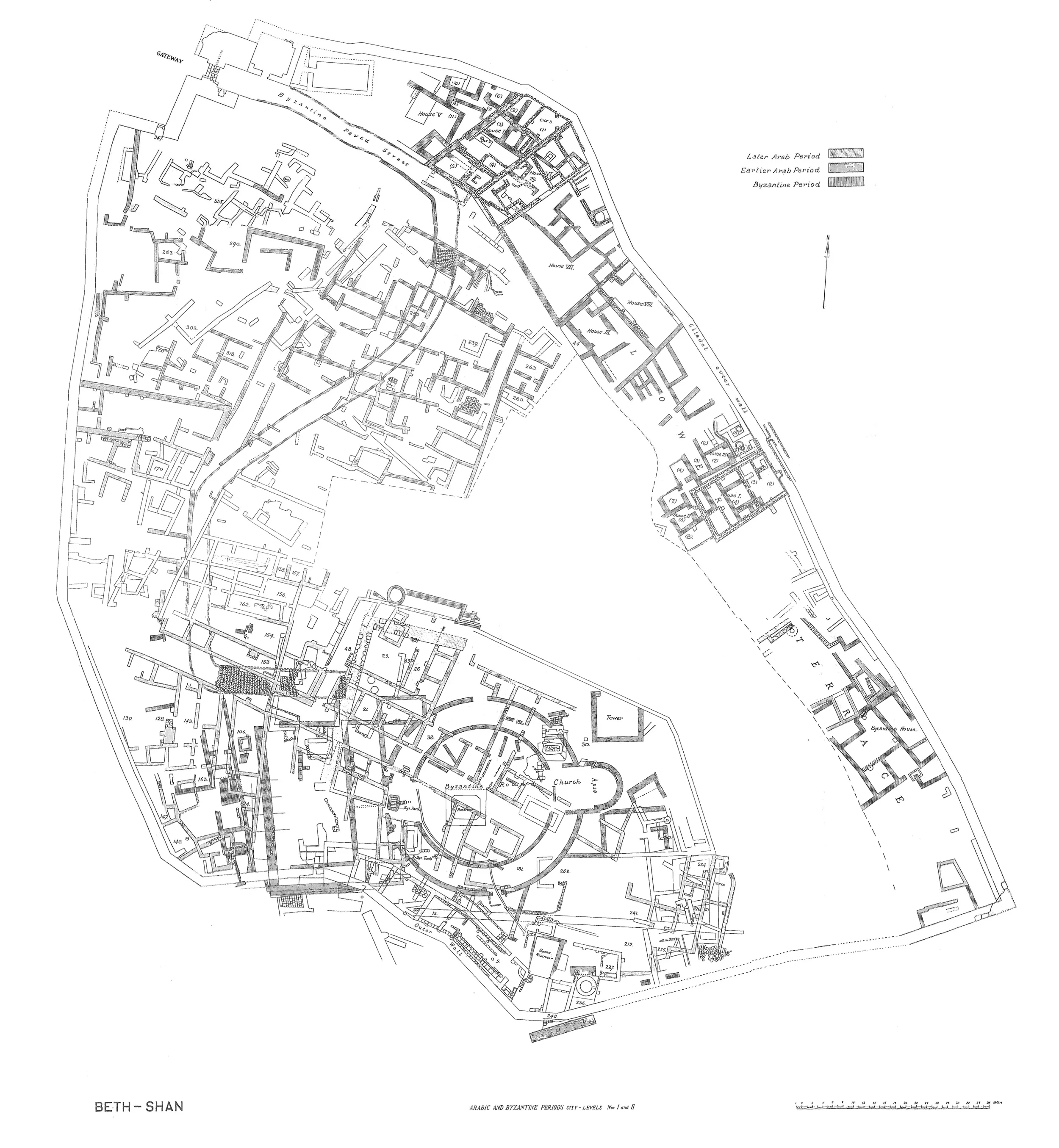Map of Tel Beth Shean (Fitzgerald&nbsp;1931)