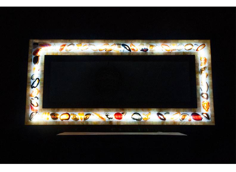 Natural Agate Gem Stone Mirror