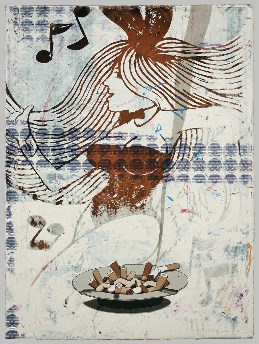 30"x22", screenprint and pochoir on paper