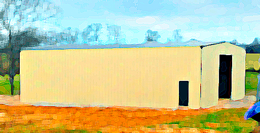 Jim..I have this metal building and garage that I stay at when I come up to the farm. My wife...won't come with me to stay here. Can we tear this down and build something she will tolerate. Well...what if we kept the building? Huh.