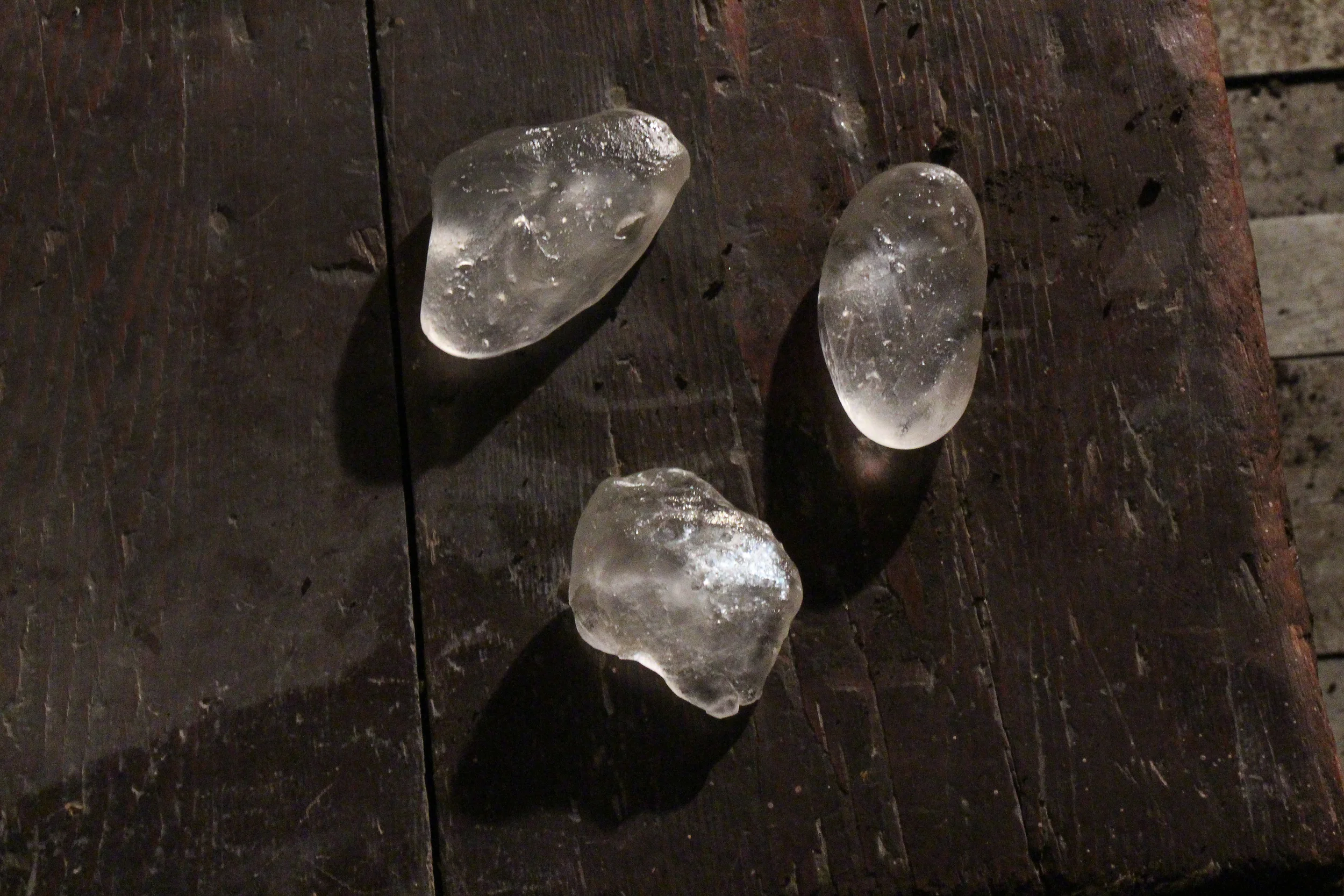 cast glass worry stones