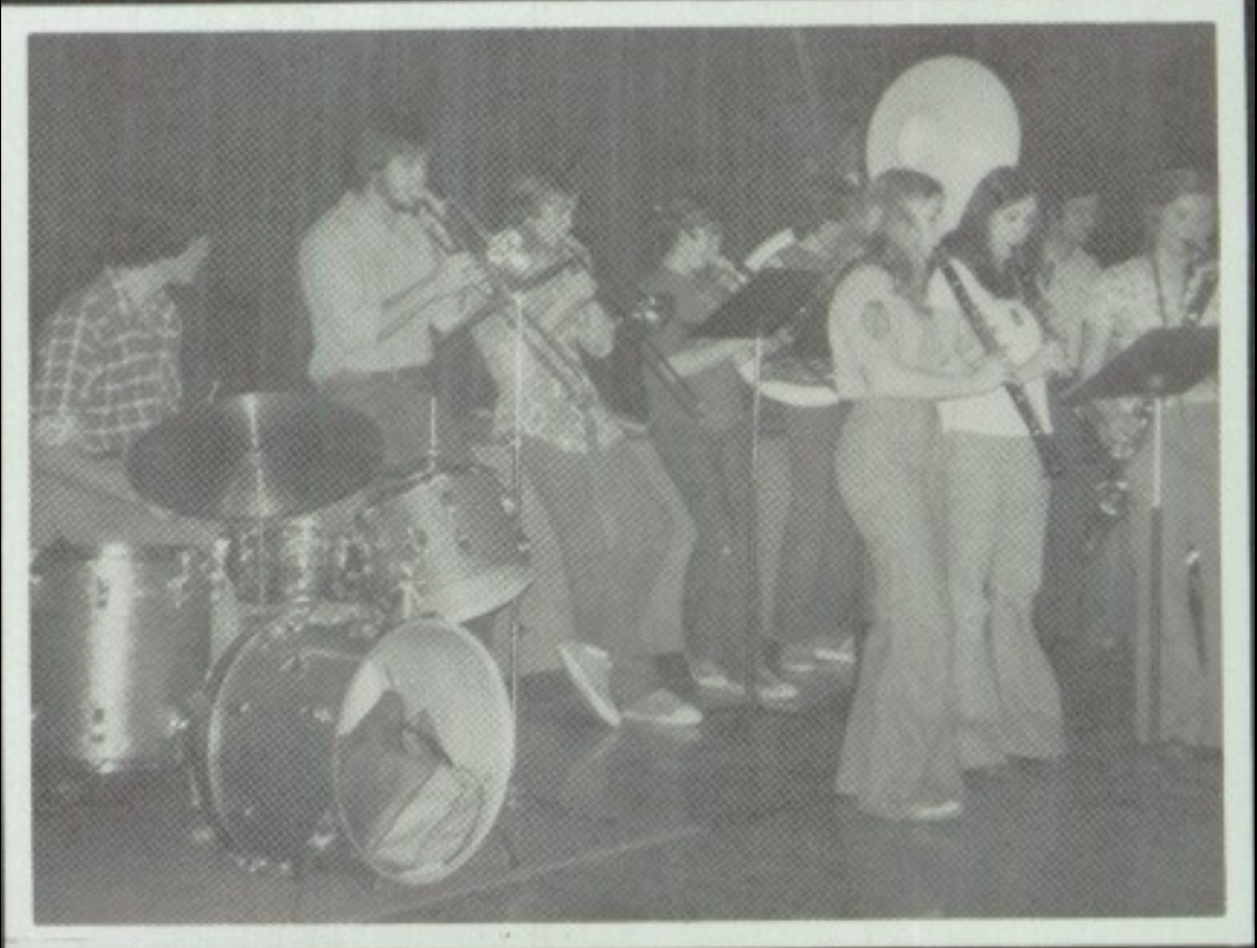 1976 ISC Annual Me on drums with pep band.PNG